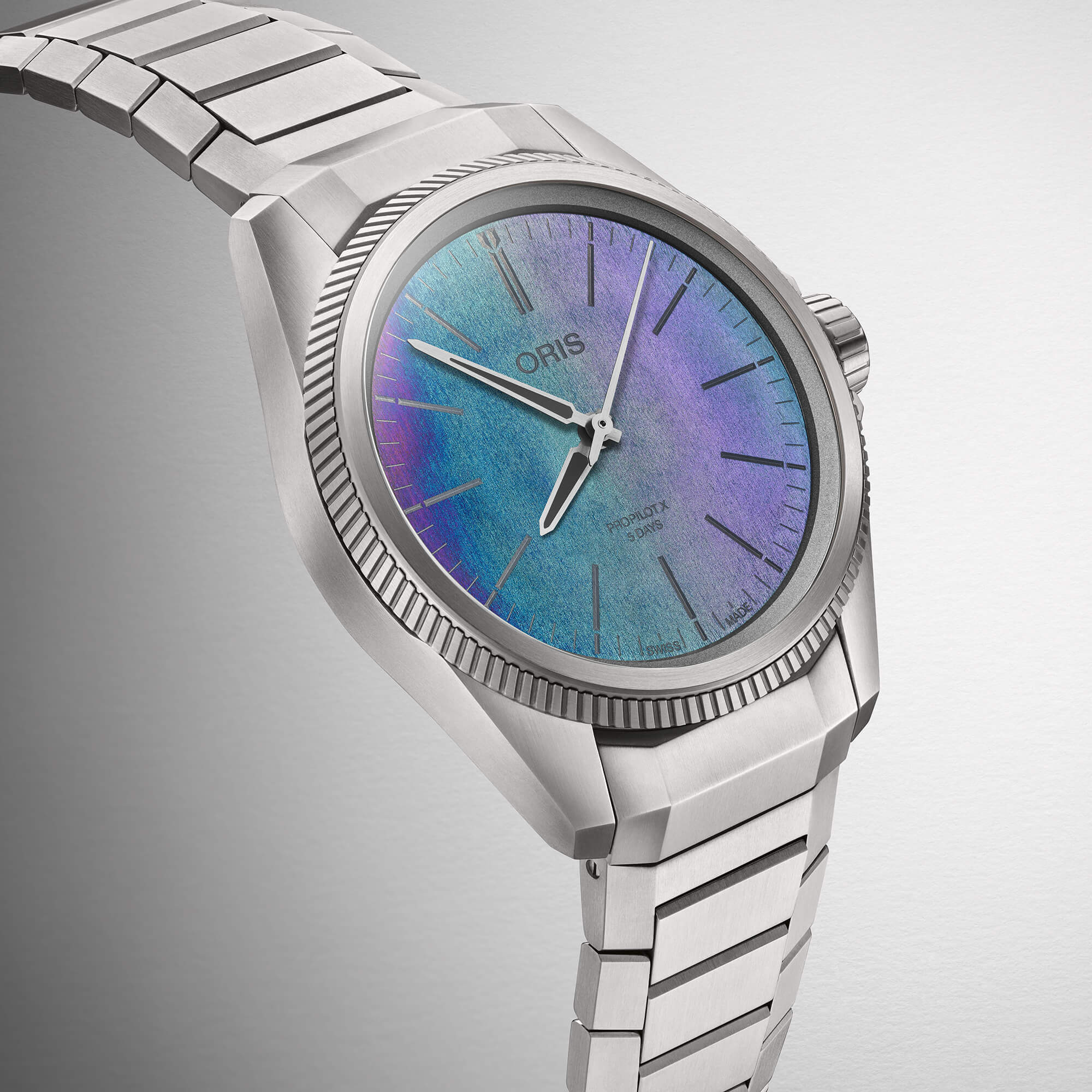 Oris ProPilot X Calibre 400 Laser Watch Multicolored Dial Titanium Bracelet, 39mm