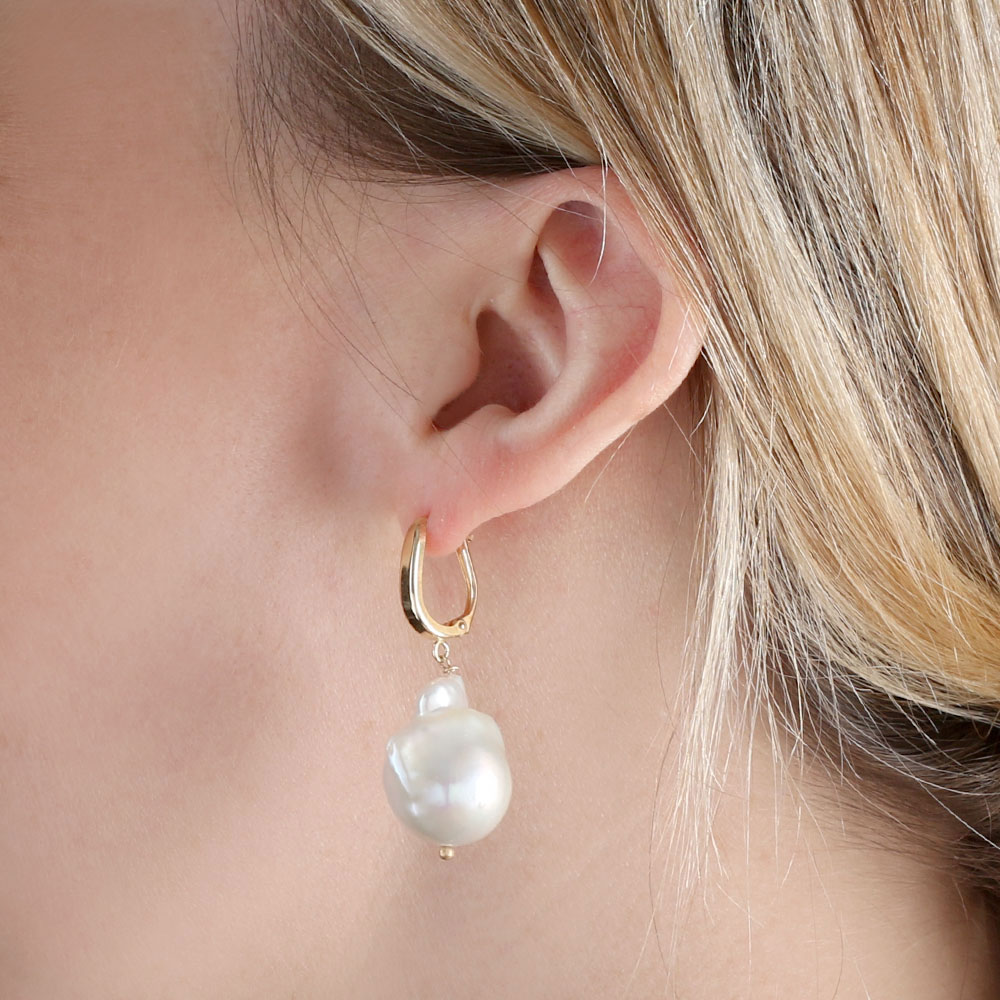 Cultured Baroque Freshwater Pearl Drop Earrings 14K | Ben Bridge Jeweler