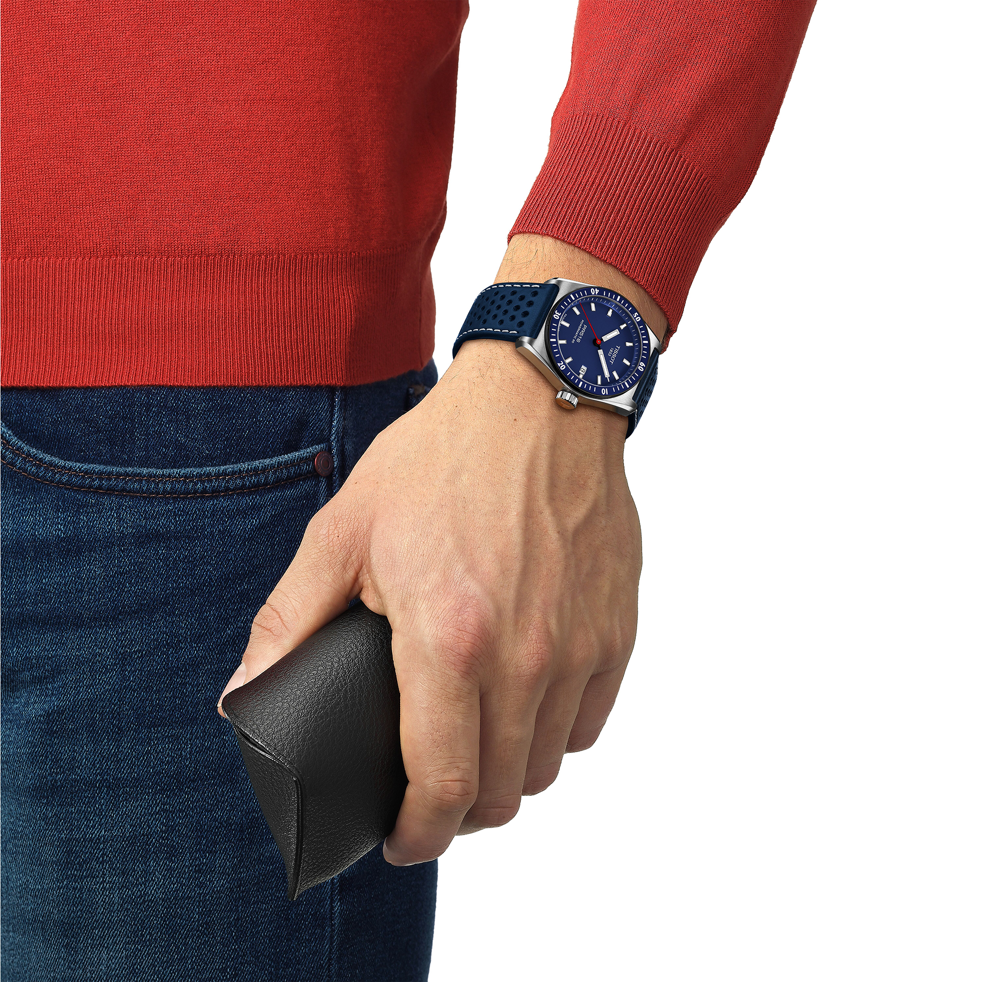 TISSOT PR516 Blue Dial Watch, 38mm