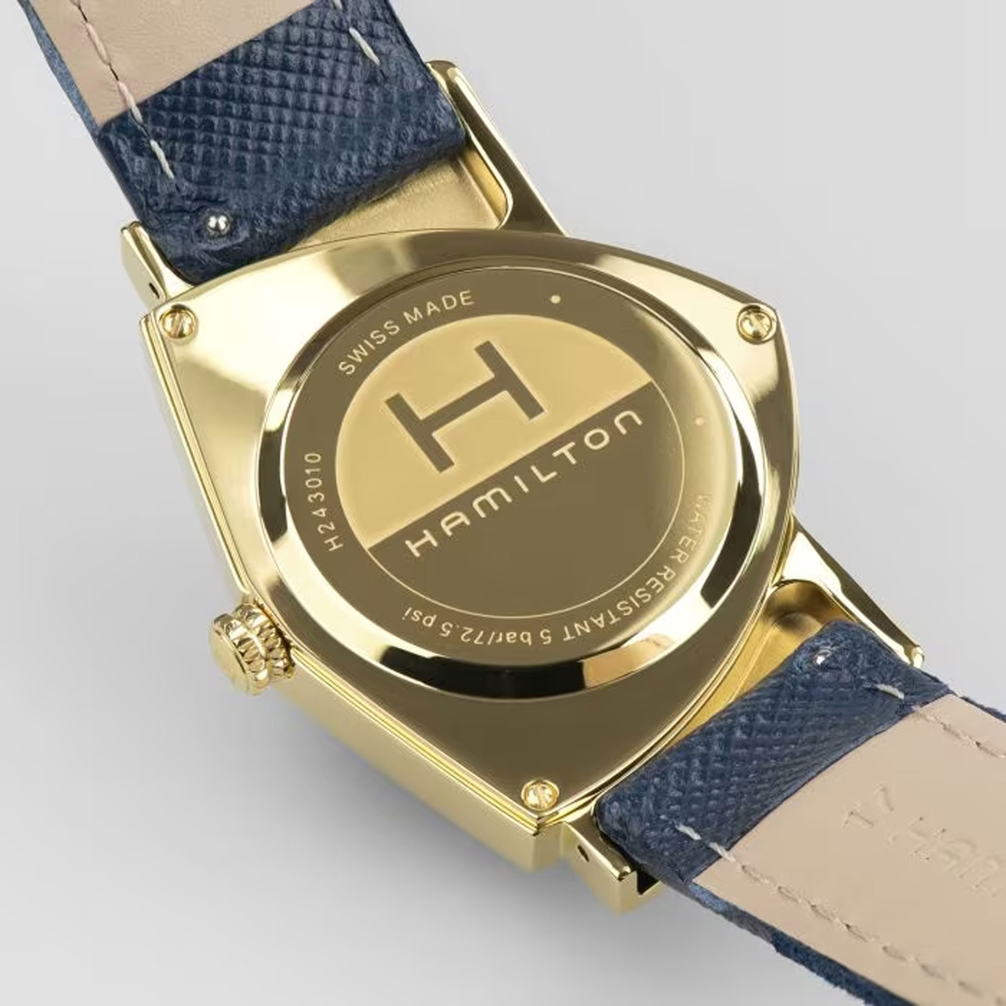 Hamilton Ventura Quartz Blue Dial Watch | Blue Band