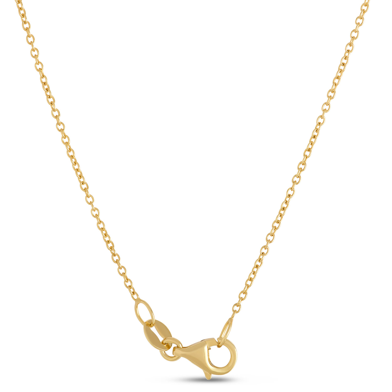 Classic Diamond Small Cross Necklace, &frac12; Carat Total Weight, 14K Yellow Gold