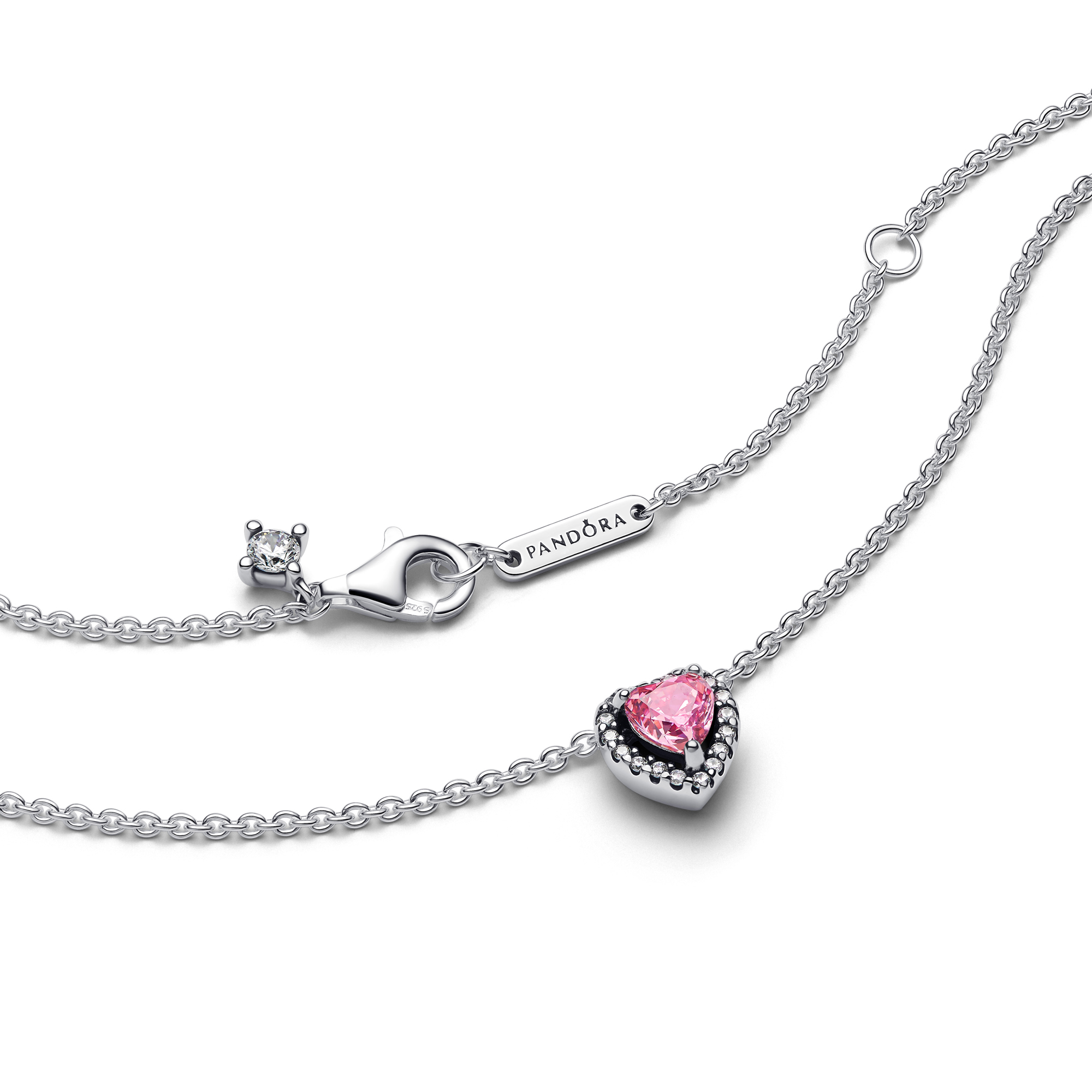 Pandora Pink Elevated Heart Necklace