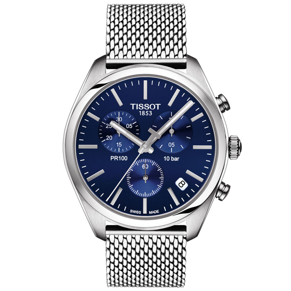tissot blue face watch