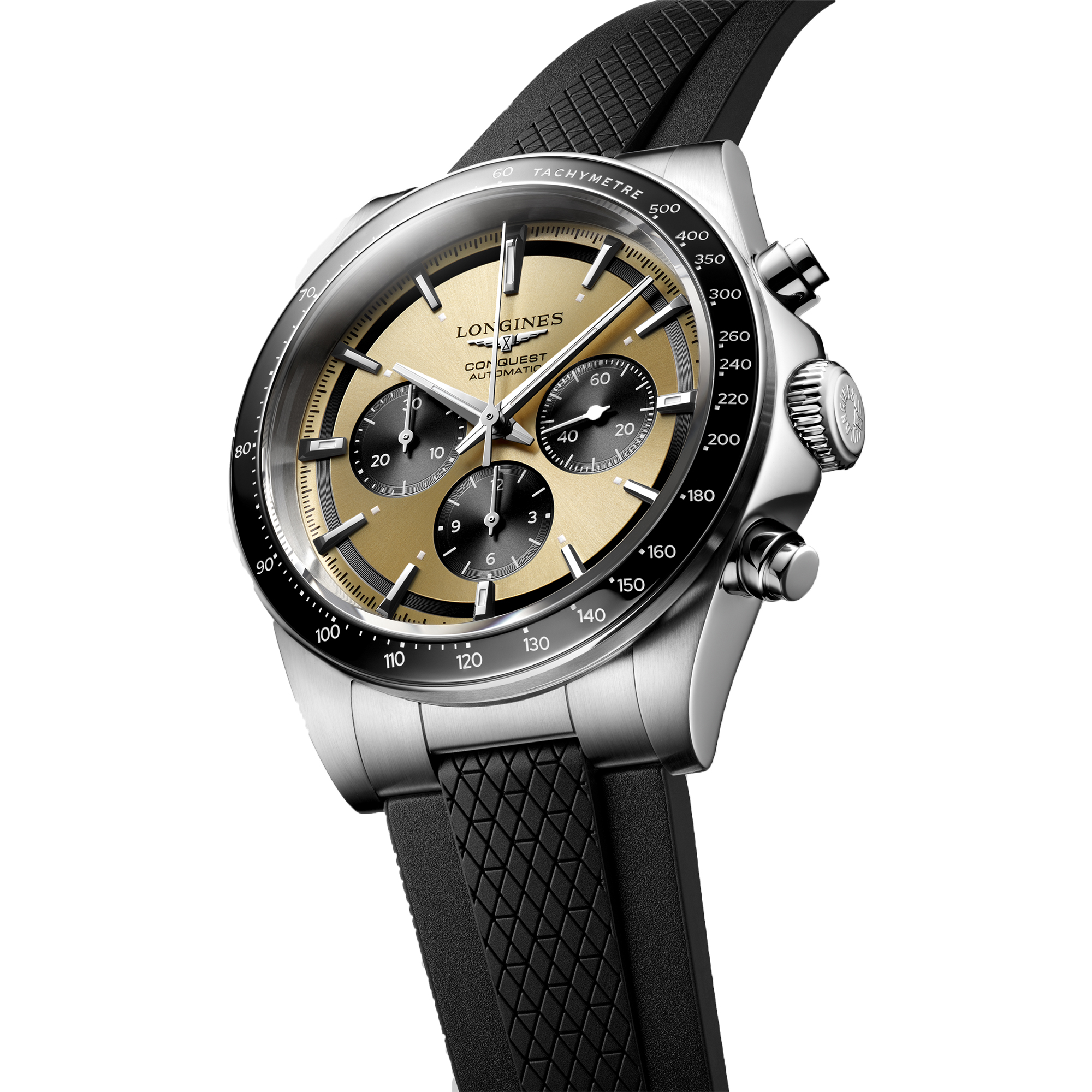 Longines Conquest Sunray Champagne Dial Watch, 42mm
