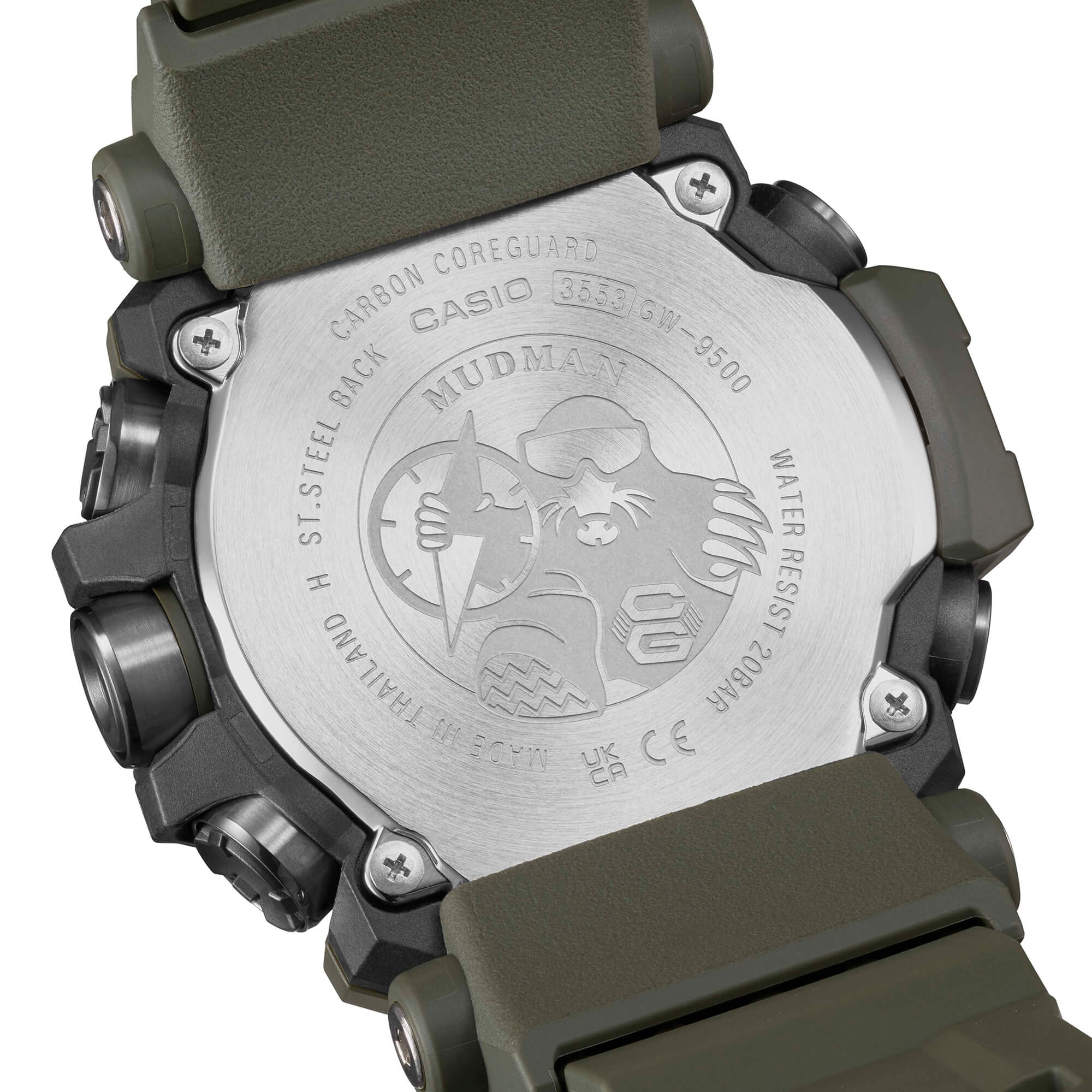 G-Shock Master of G - Land Mudman Watch Green Resin Case and Strap, 56.7mm