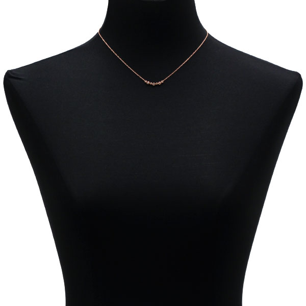 Rose Gold Brown Diamond Necklace 14K