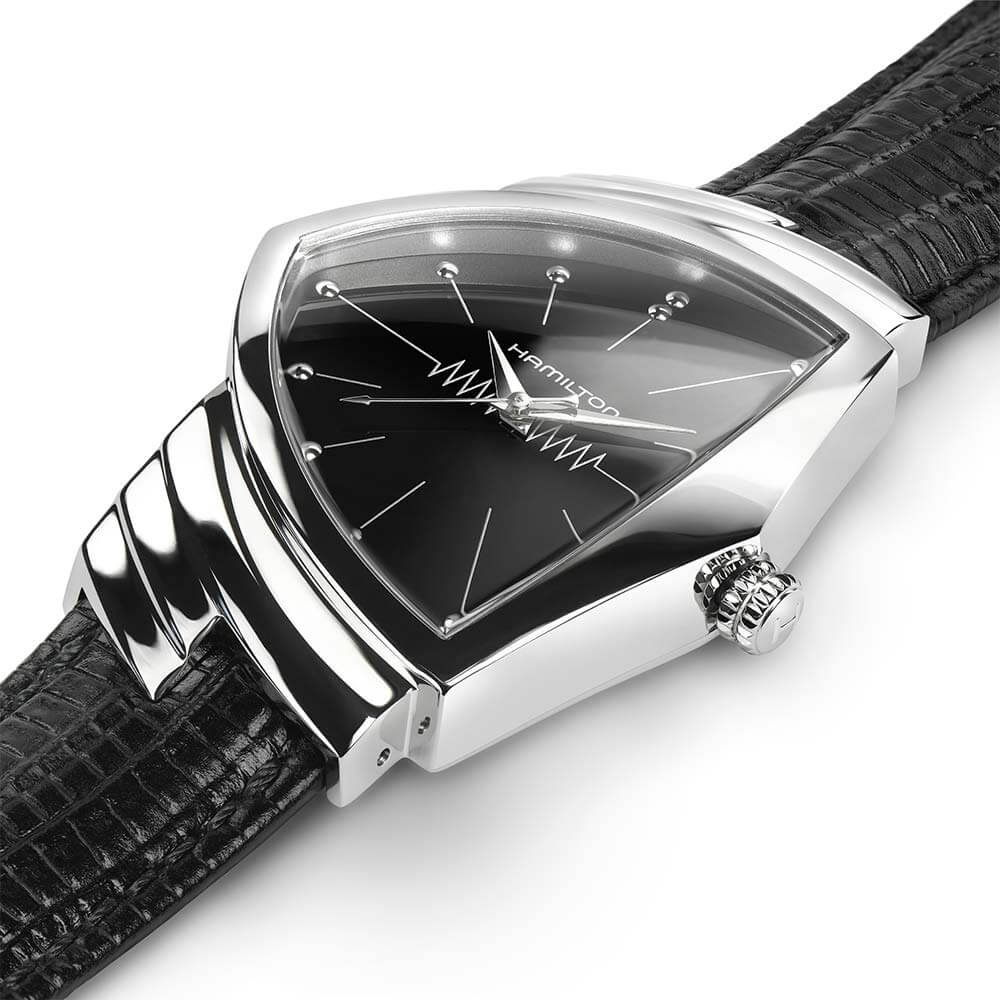 Hamilton Ventura Quartz Black Dial Watch, 32mm x 50mm