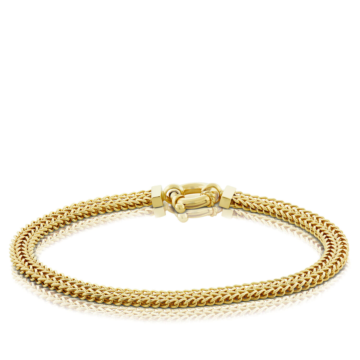 2-Row Franco Chain Bracelet 14K 