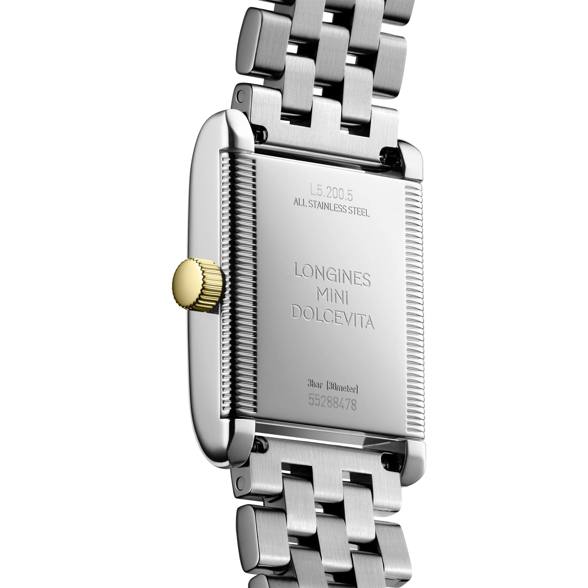 Longines Mini Dolcevita Silver "Flinque" Dial Watch, 21.5mm x 29mm