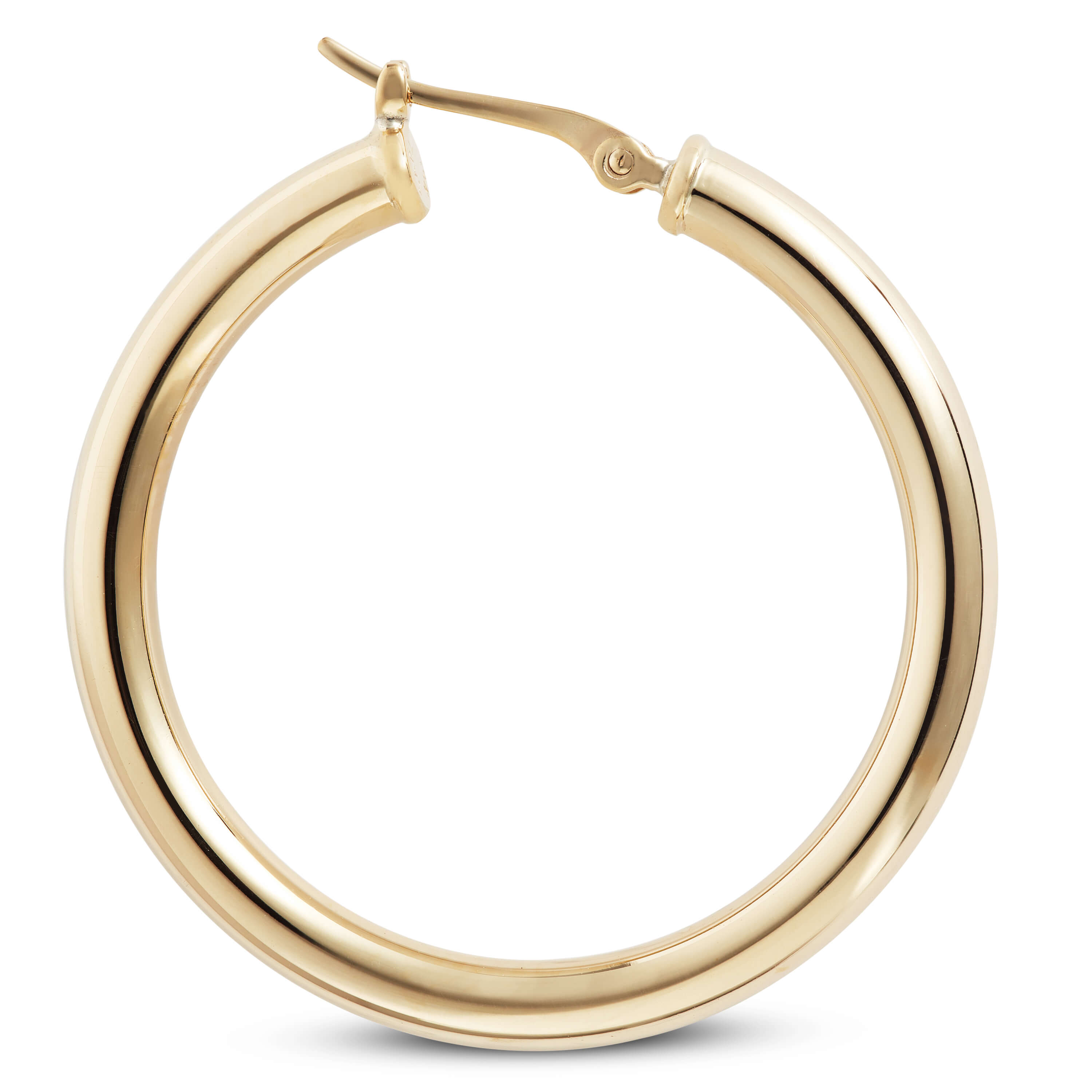 30MM Hoop Earrings, 14K Yellow Gold