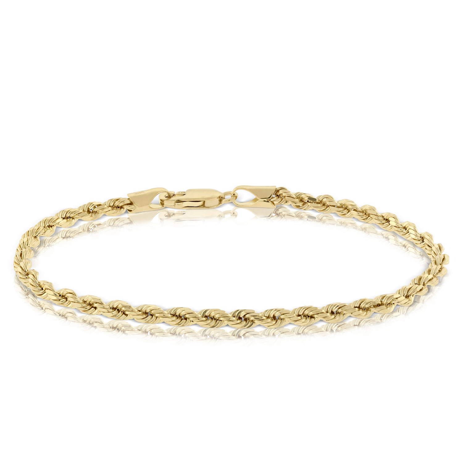 3.0MM Rope Bracelet (Diamond cut) – Saints Gold Co.