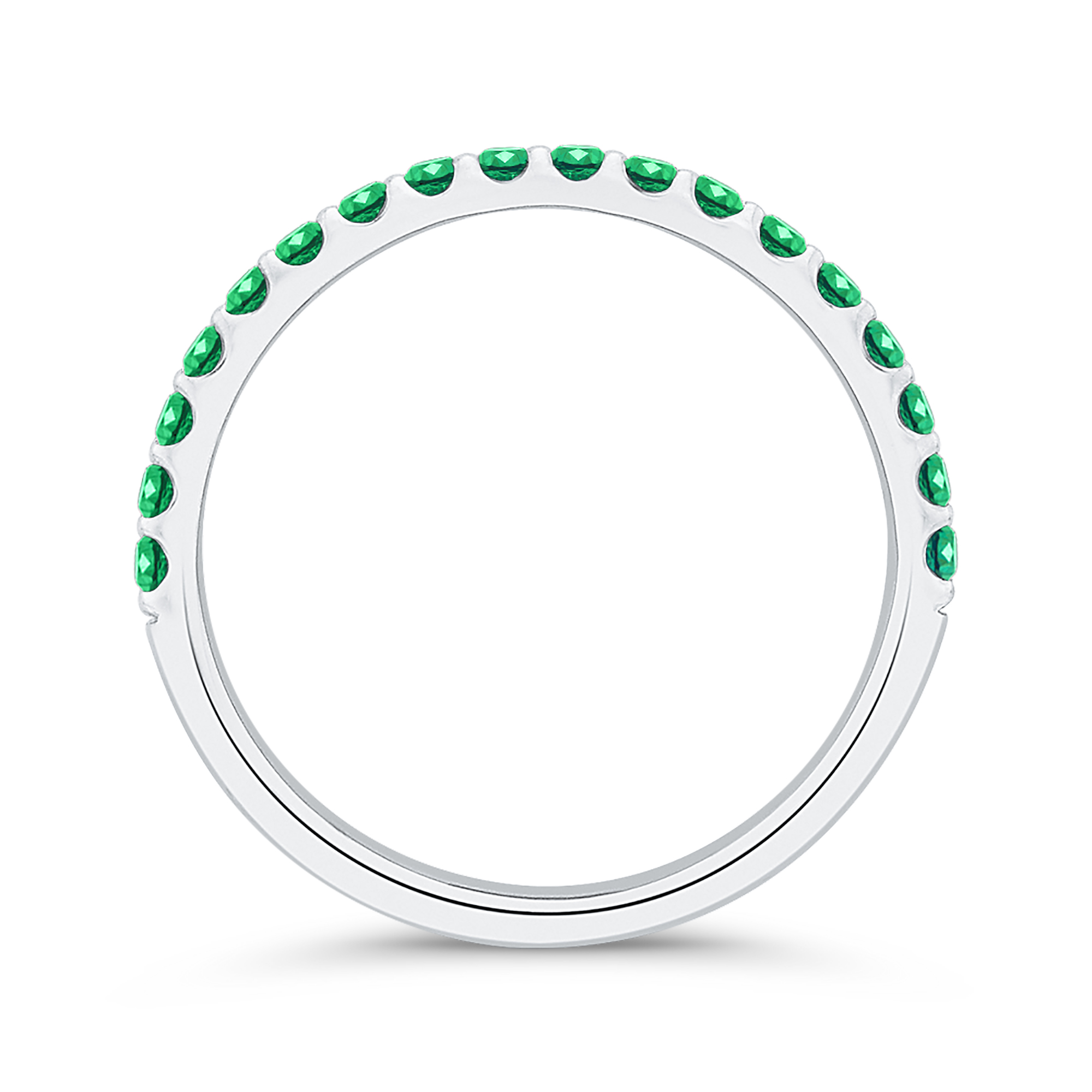 Bella Ponte Emerald Tiger Band, 14K White Gold