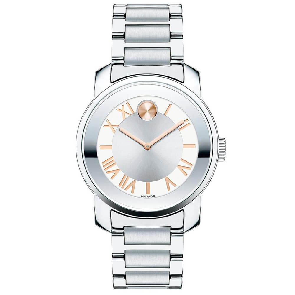 movado bold silver dial