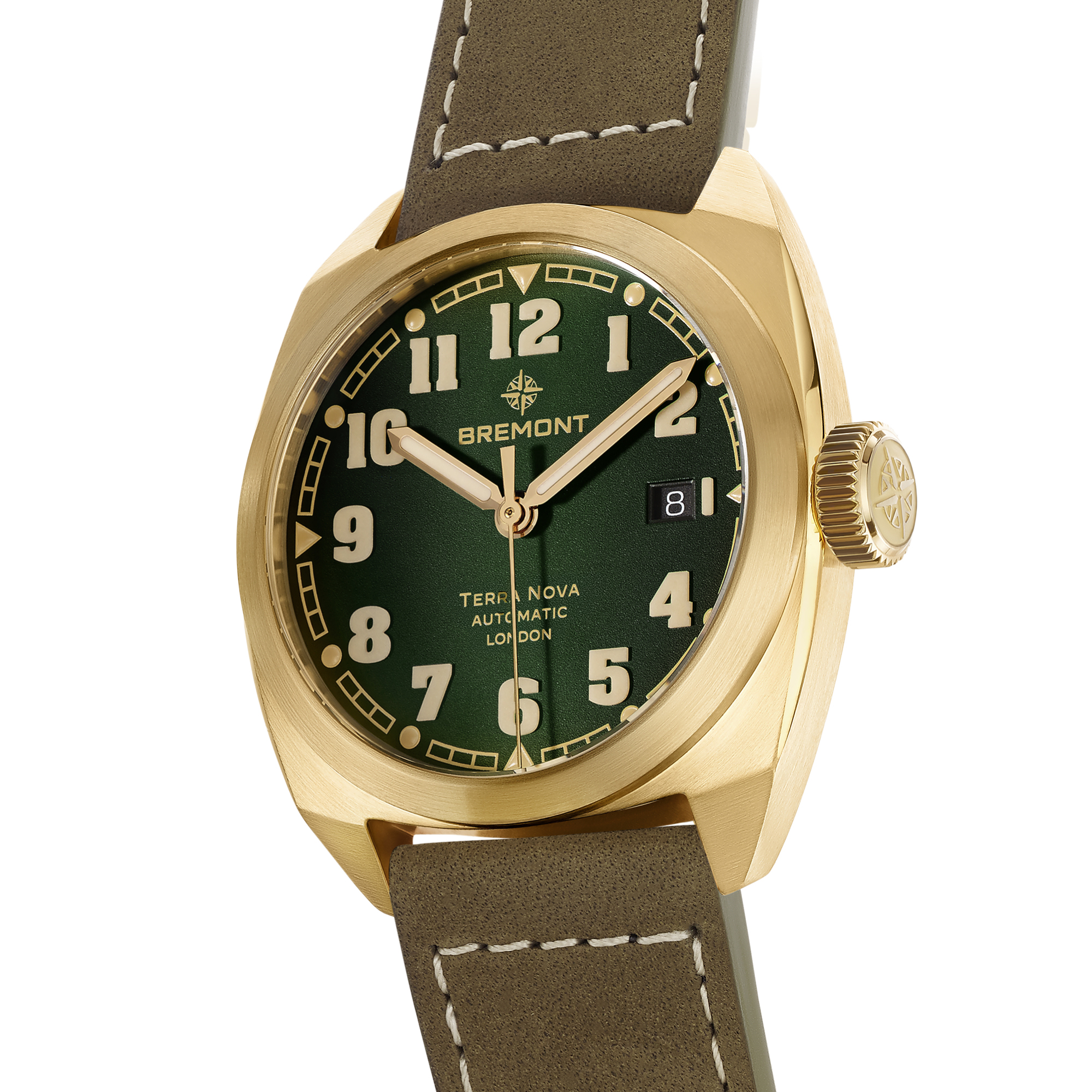 Bremont Terra Nova Date Bronze Green Dial Watch, 40.5mm
