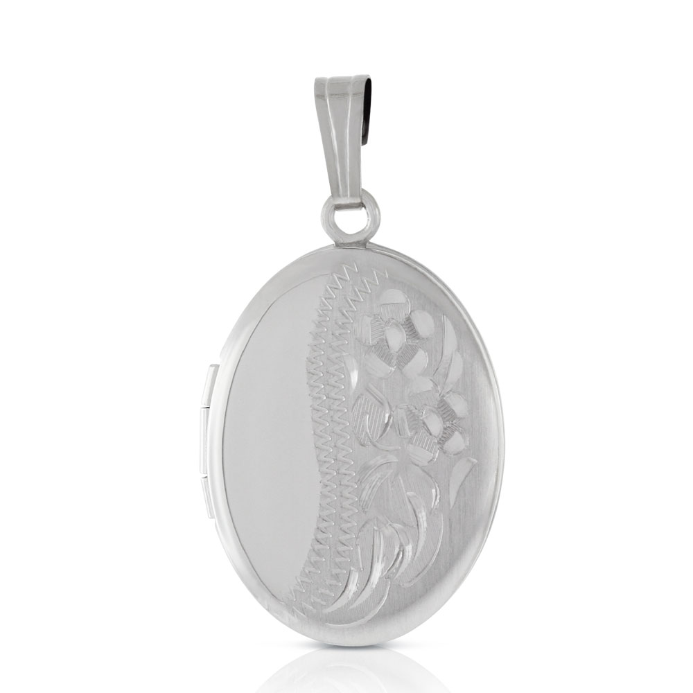 Hand Engraved Oval Locket in Sterling Silver | Ben Bridge Jeweler