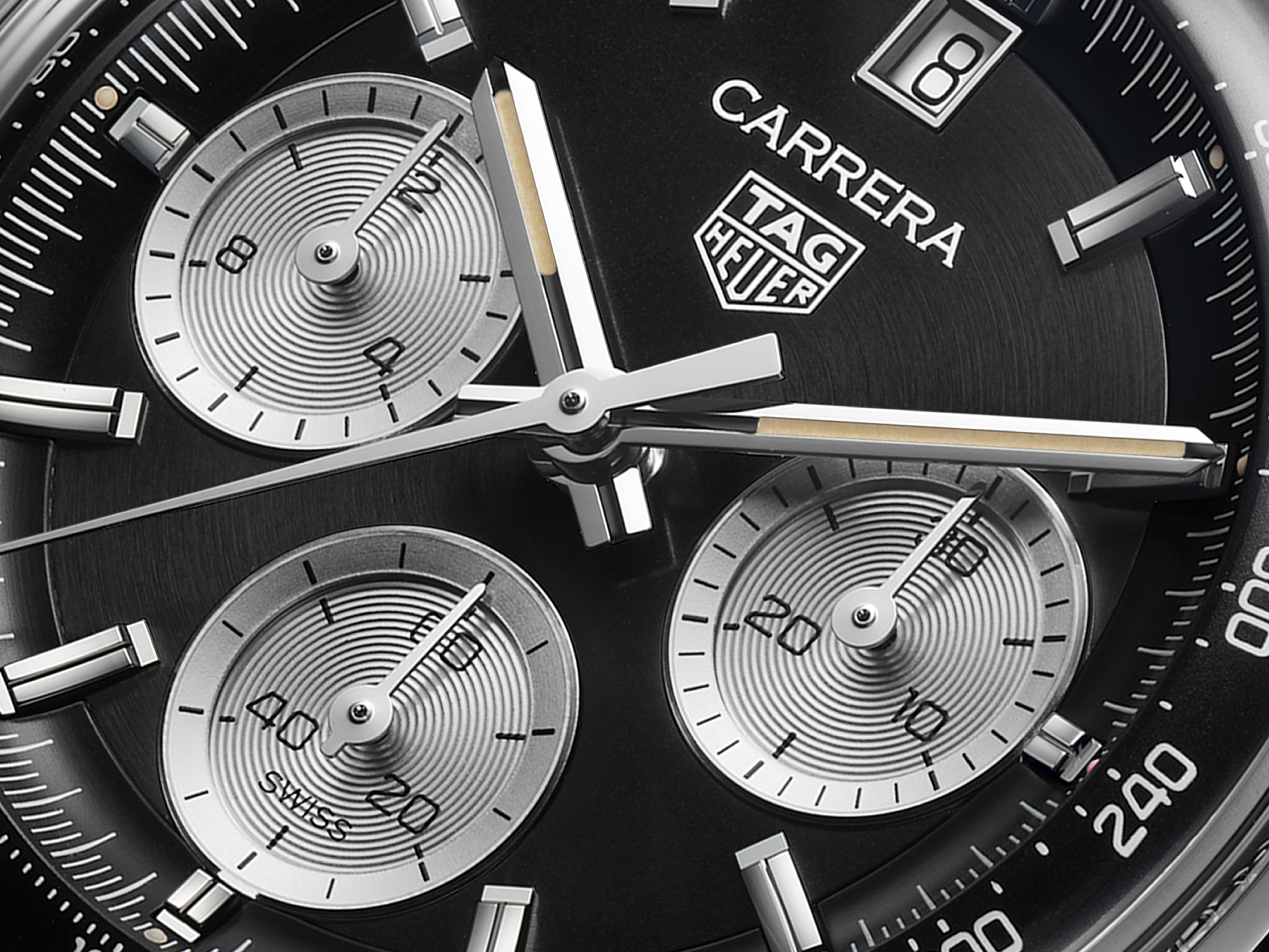 TAG Heuer Chronograph Black Dial Watch, 39mm