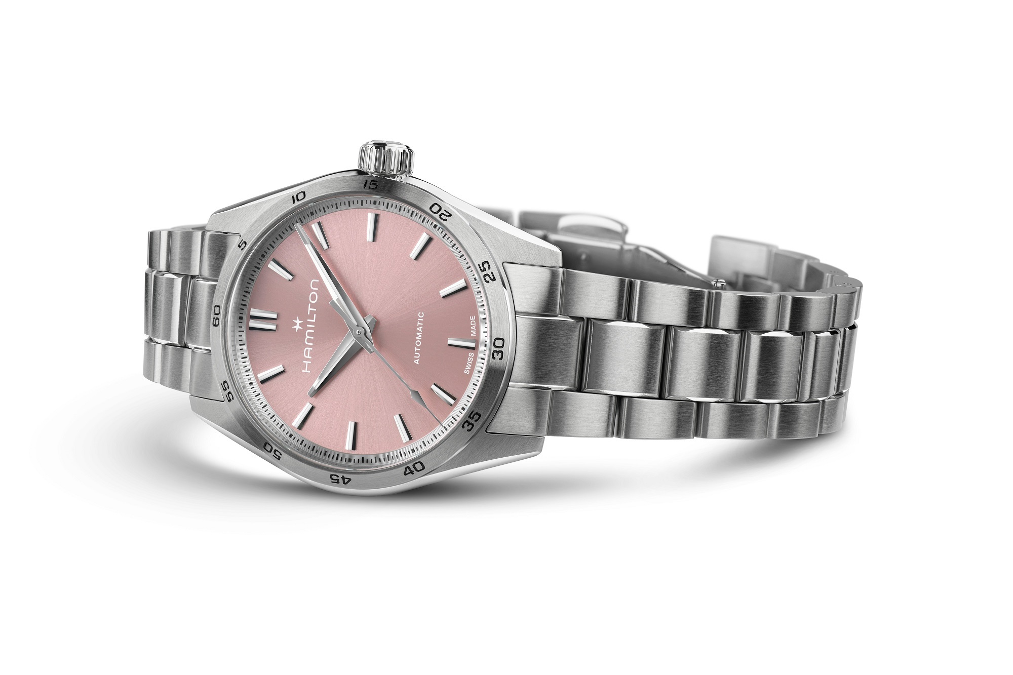 Hamilton Jazzmaster Performer Auto Watch Pink Dial, 34mm