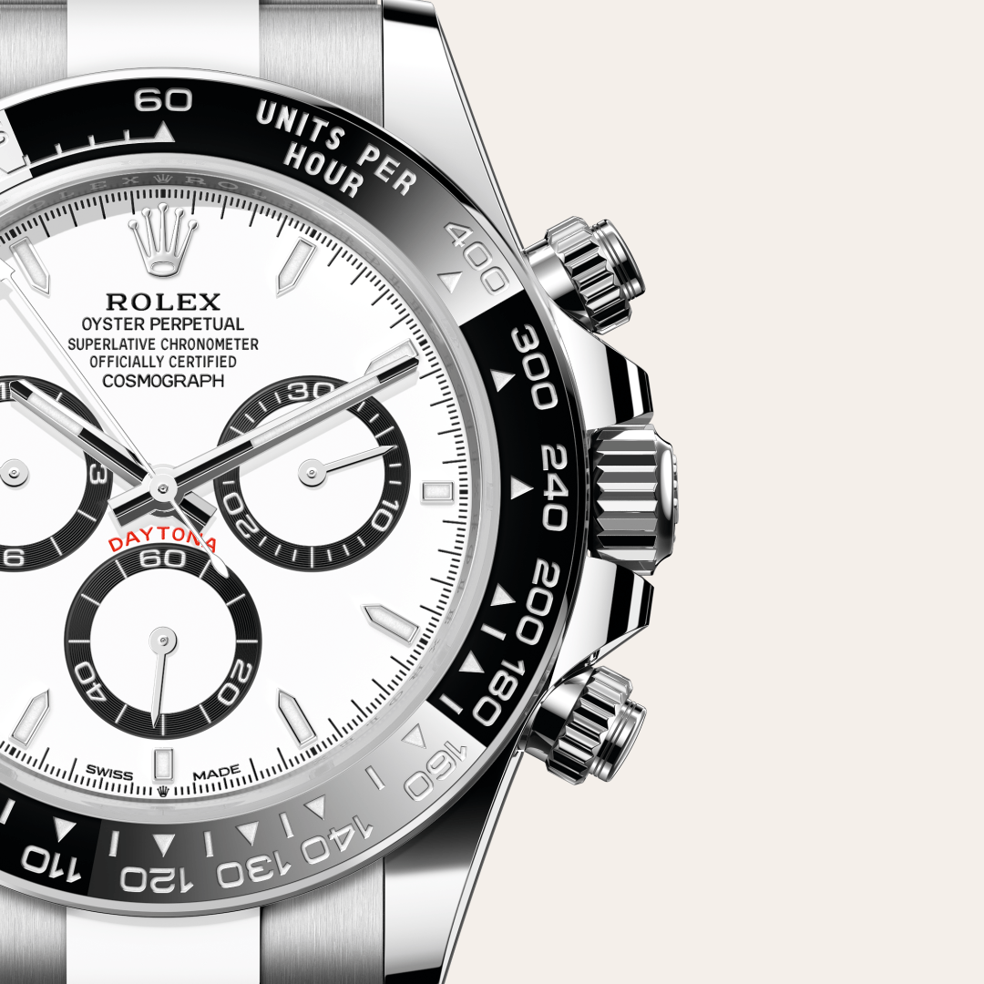 rolex cosmograph daytona in oystersteel, m126500ln-0001 - watch dial - ben bridge