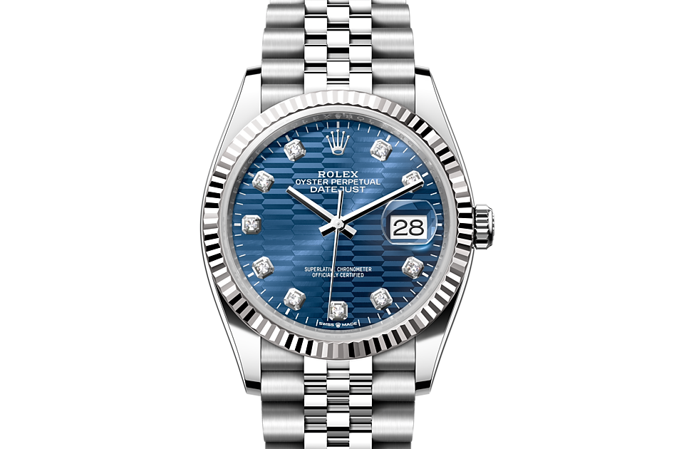 Rolex Datejust 36 Datejust Oyster, 36 mm, Oystersteel and white gold - M126234-0057 at Ben Bridge