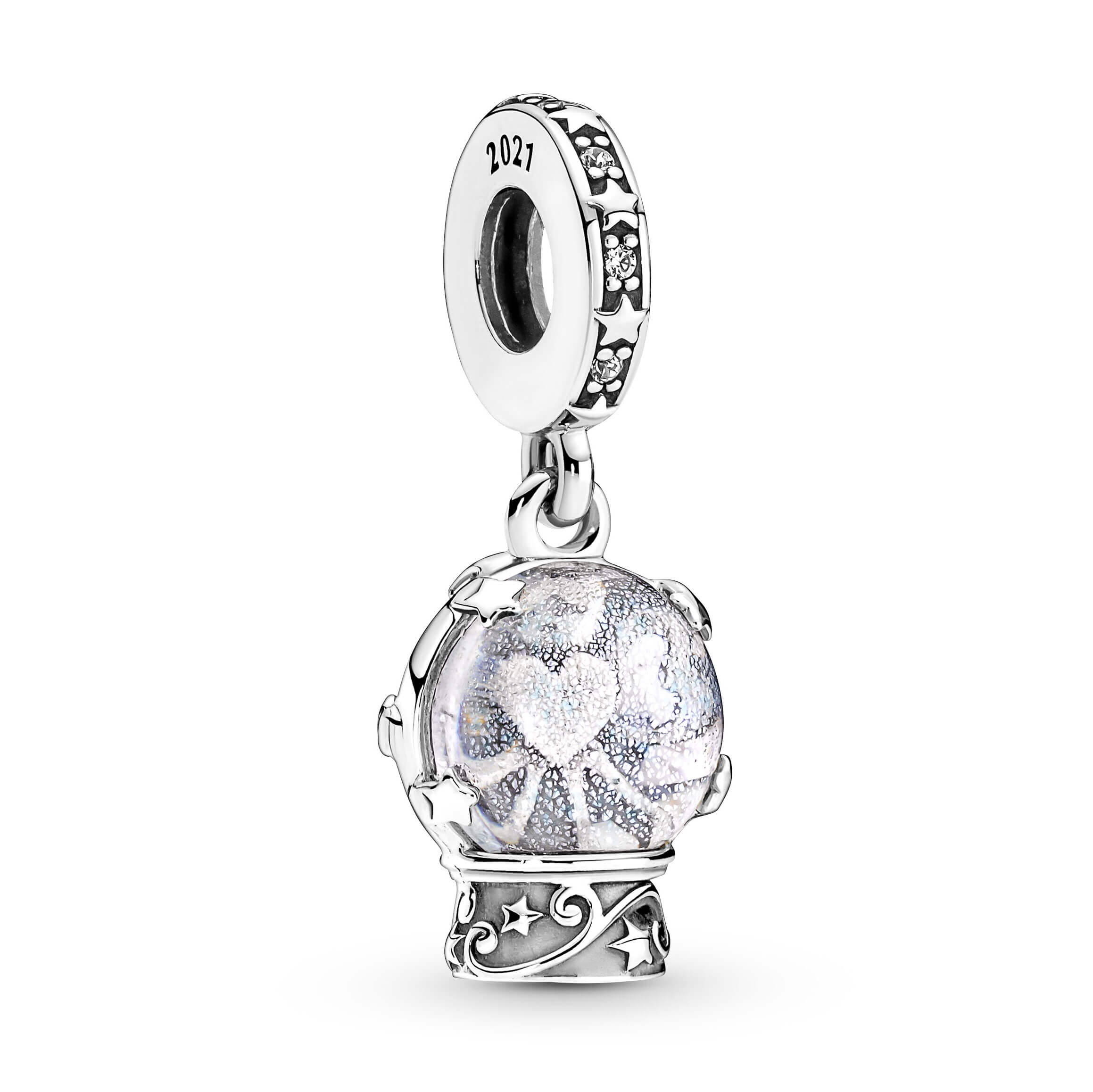Pandora Murano Snow Globe Angel CZ Dangle Charm - 790027C01 | Ben
