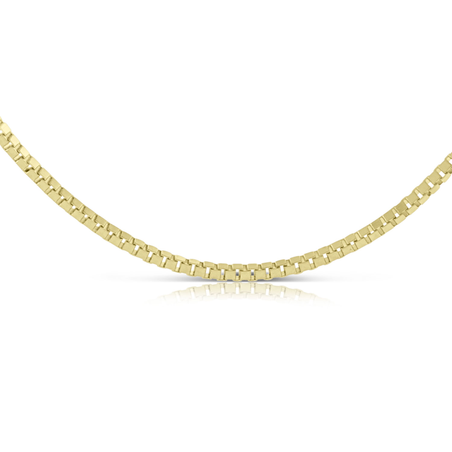 22-Inch Adjustable Box Chain Necklace, 14K Yellow Gold