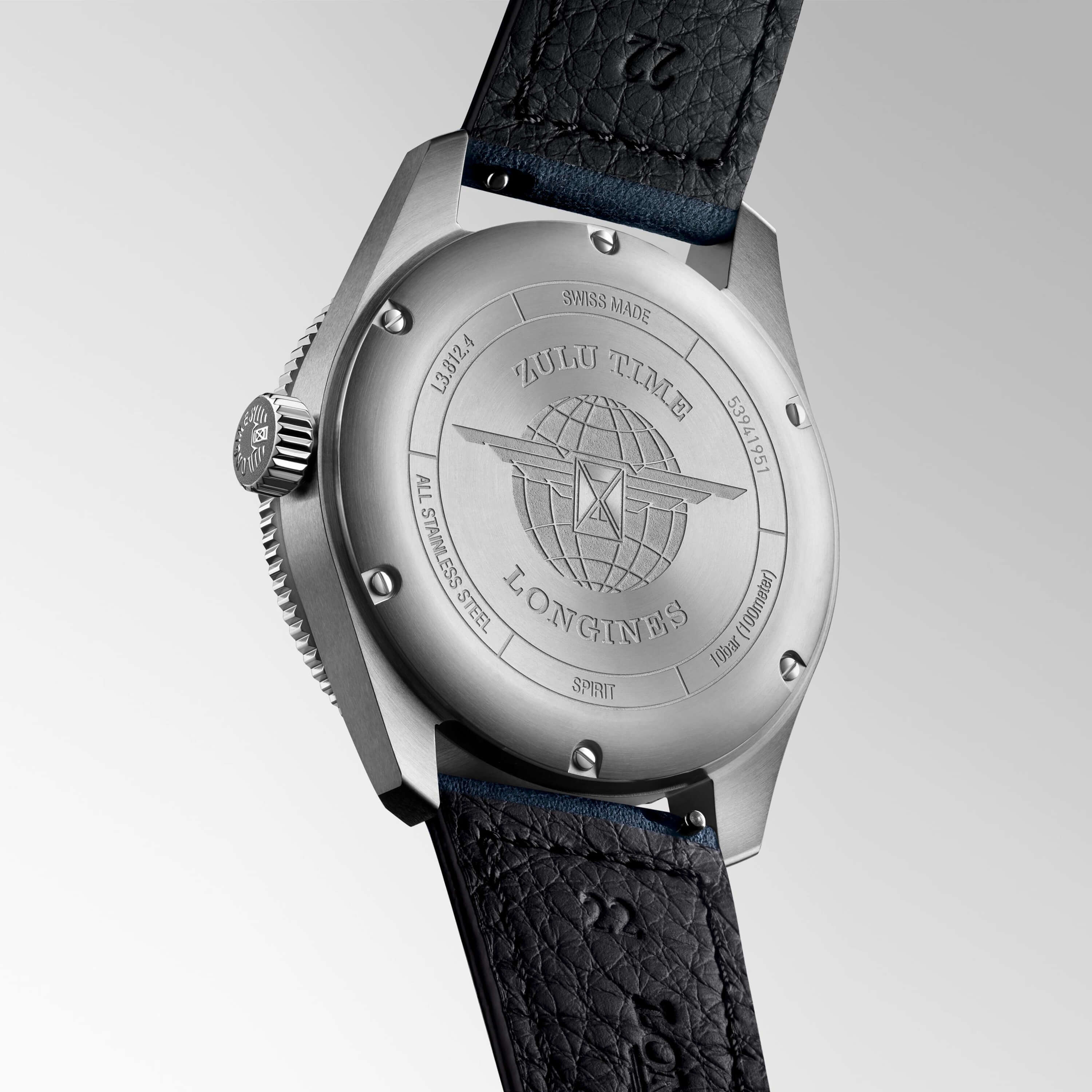 Longines Spirit Zulu Time Blue Dial Watch, 42mm