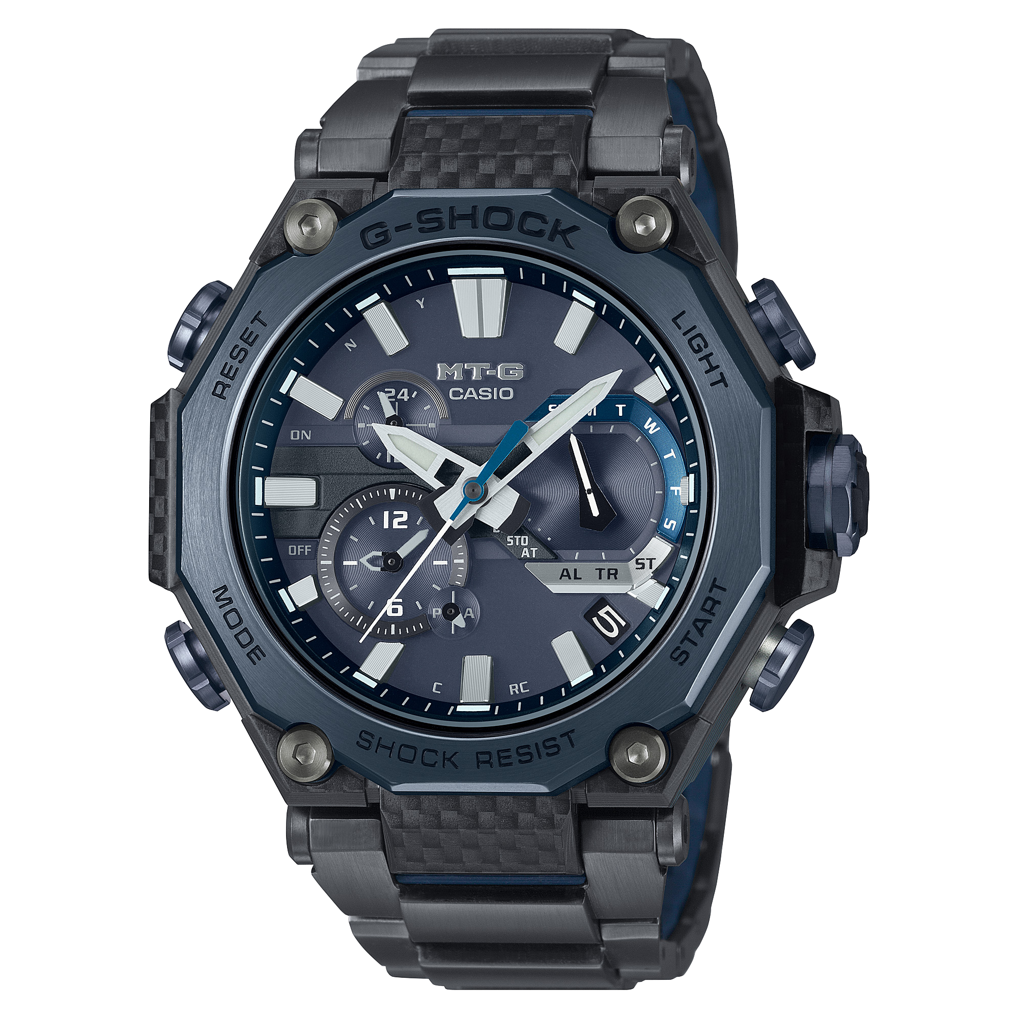 時計 G-SHOCK MTG-b2000 G-Shock MT-G B2000 Series Blue Dial Watch, 49.8mm