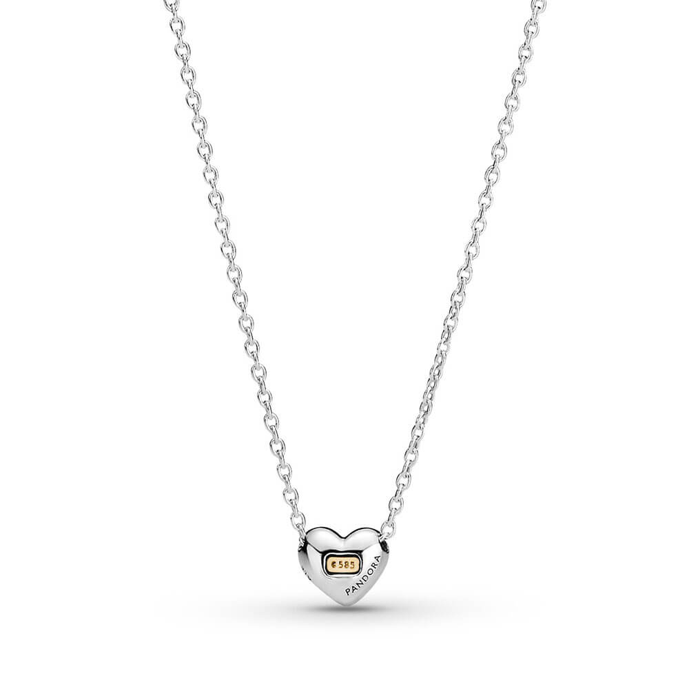 Pandora Domed Golden Heart Collier 