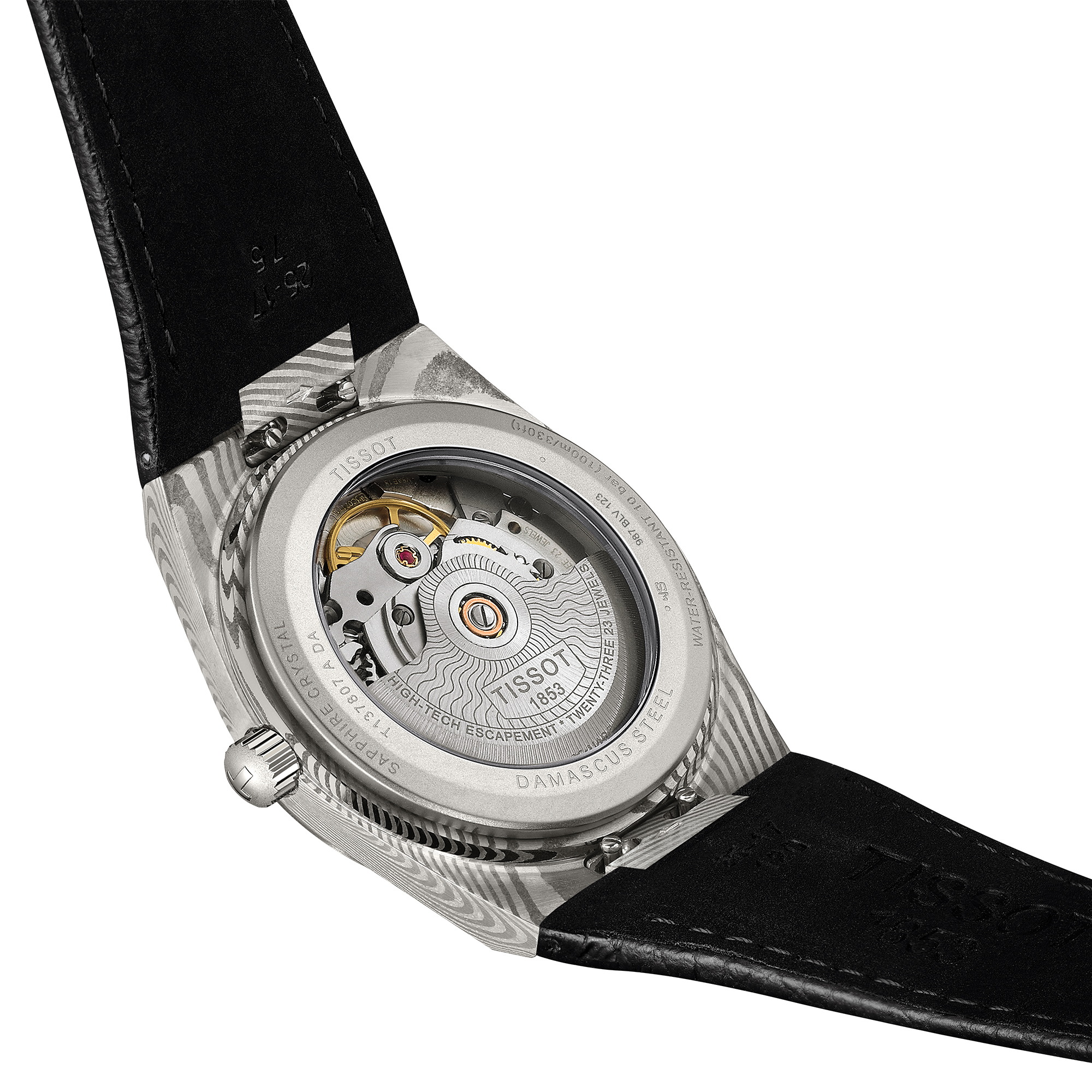 TISSOT PRX Damascus Steel Gray Dial Watch, 38mm