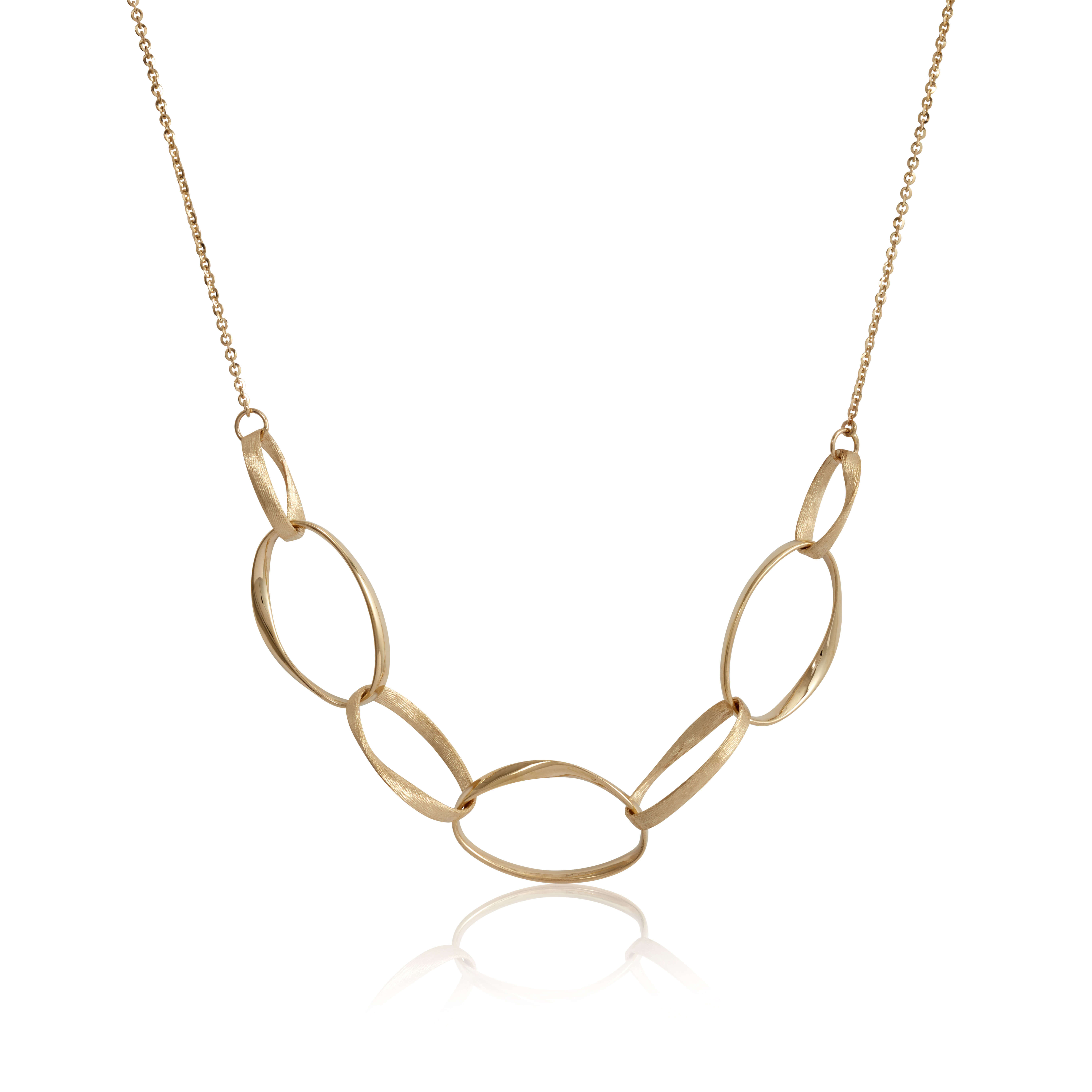 Toscano Twisted Oval Link Necklace 14K, 20
