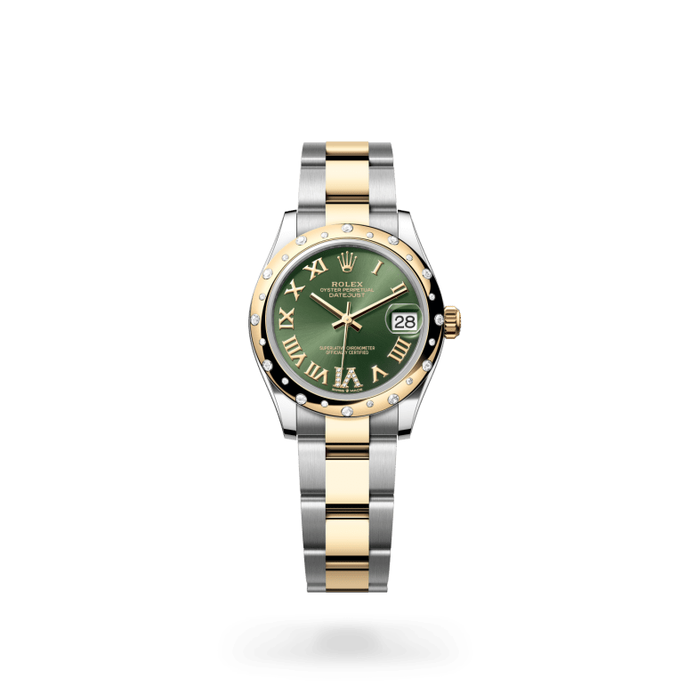 rolex datejust in yellow rolesor - combination of oystersteel and yellow gold, m278343rbr-0015 - ben bridge