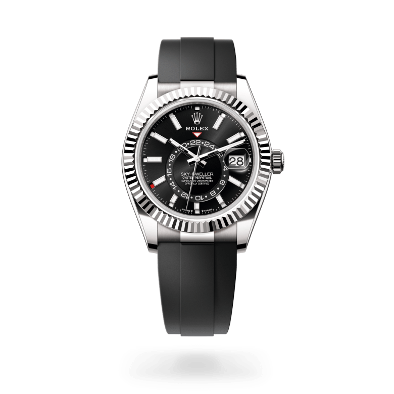rolex sky-dweller in 18 ct white gold, m336239-0002 - ben bridge