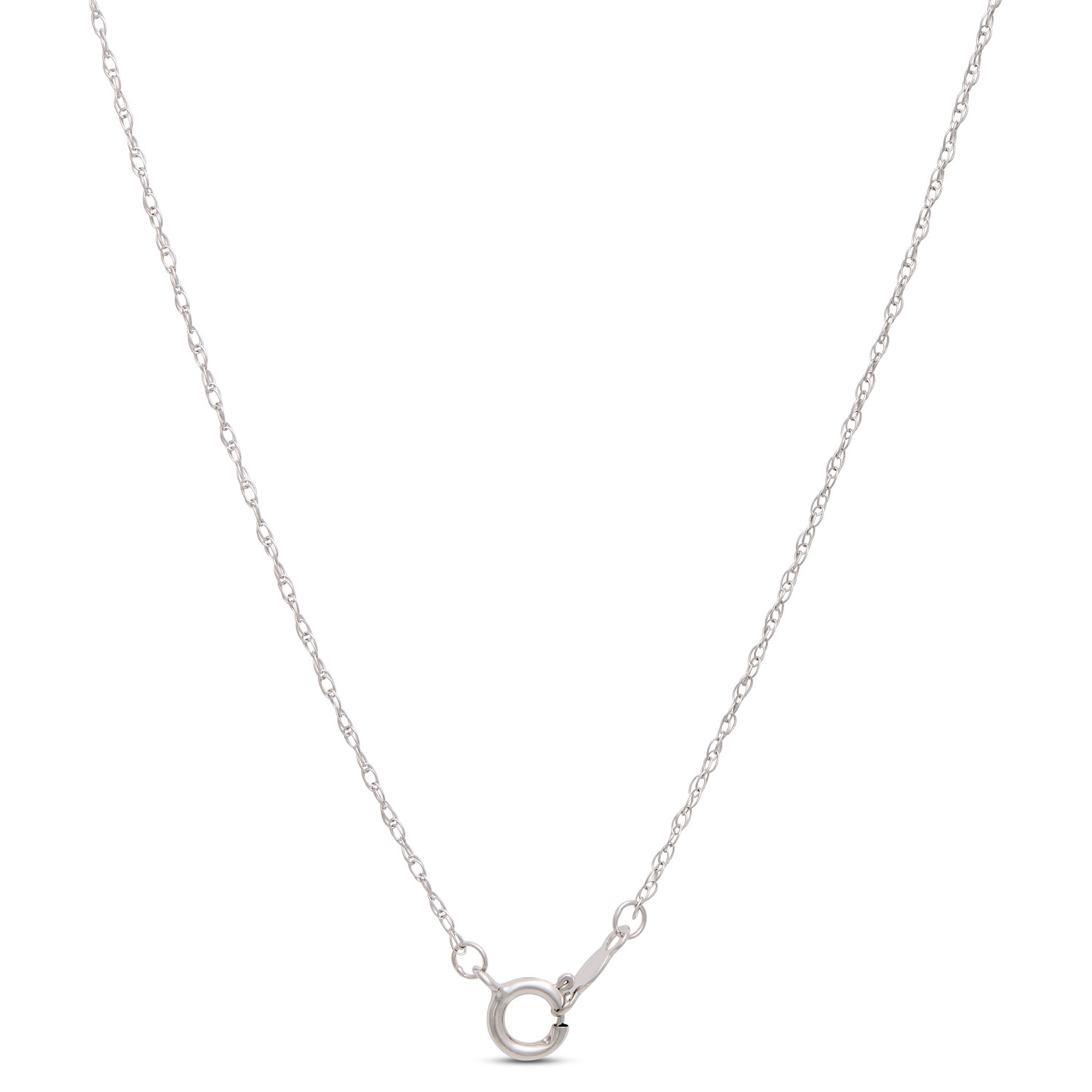 Pear Shaped Pendant with Round Diamonds, ⅓ Total Carat Weight, 14K White Gold