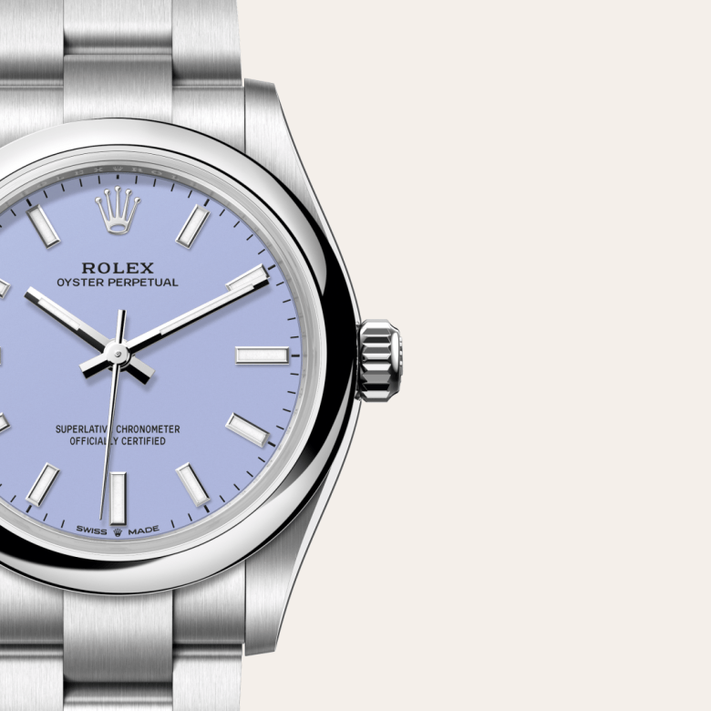 rolex oyster perpetual in oystersteel, m277200-0014 - watch dial - ben bridge