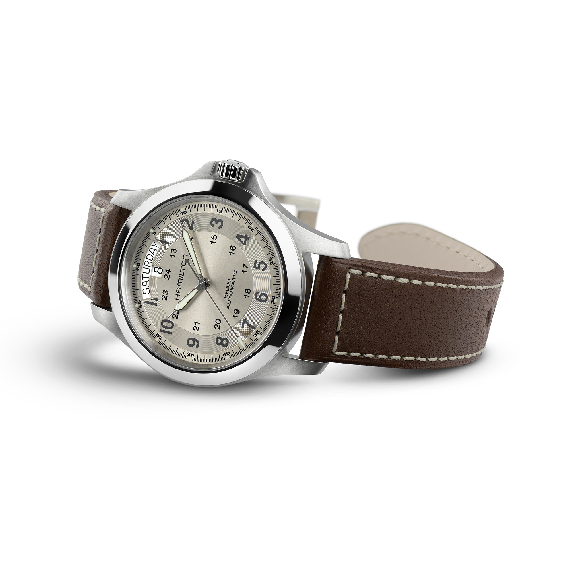Hamilton Khaki Field King Auto Beige Dial Watch, 40mm