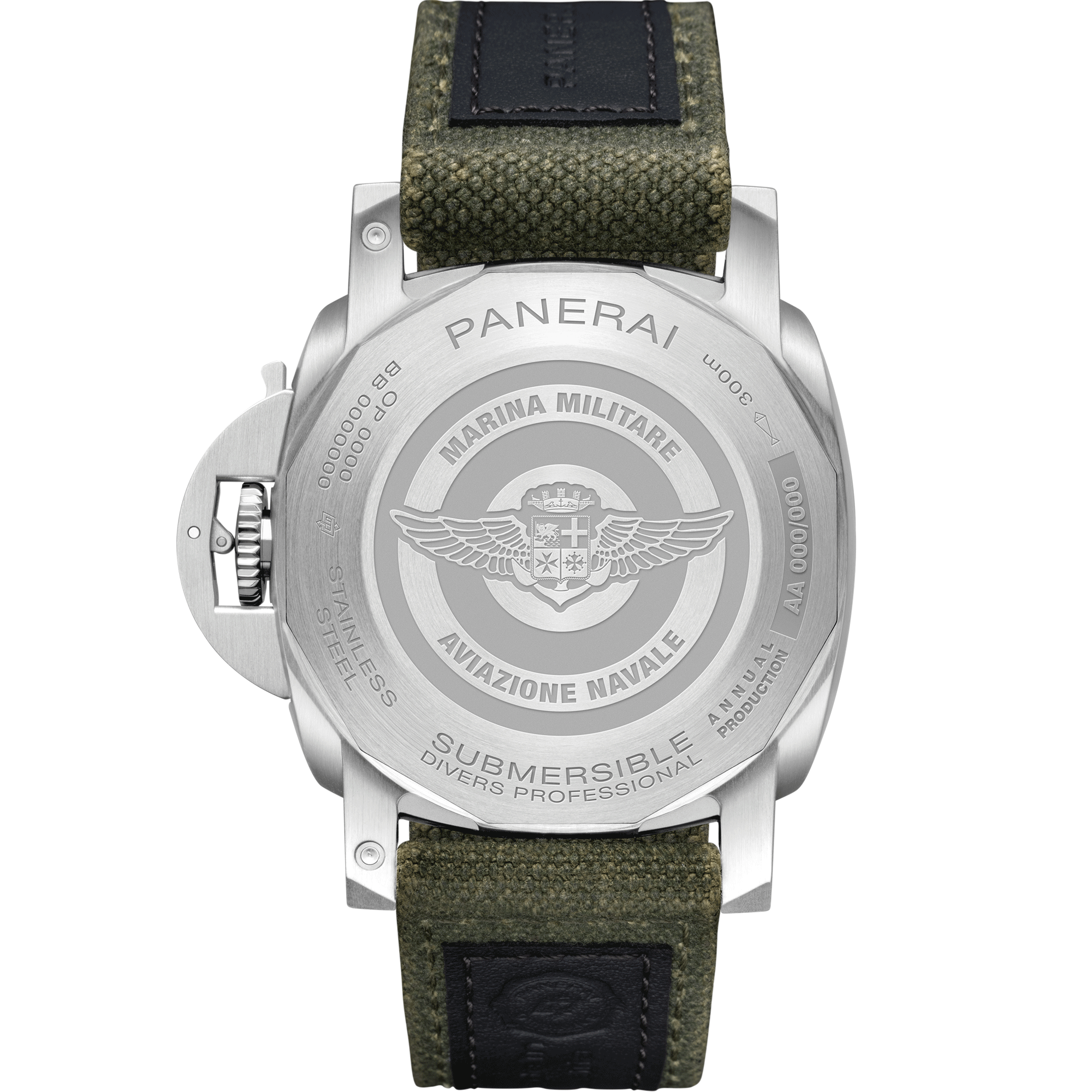 Panerai Submersible Marina Militare Green Dial Watch, 44mm