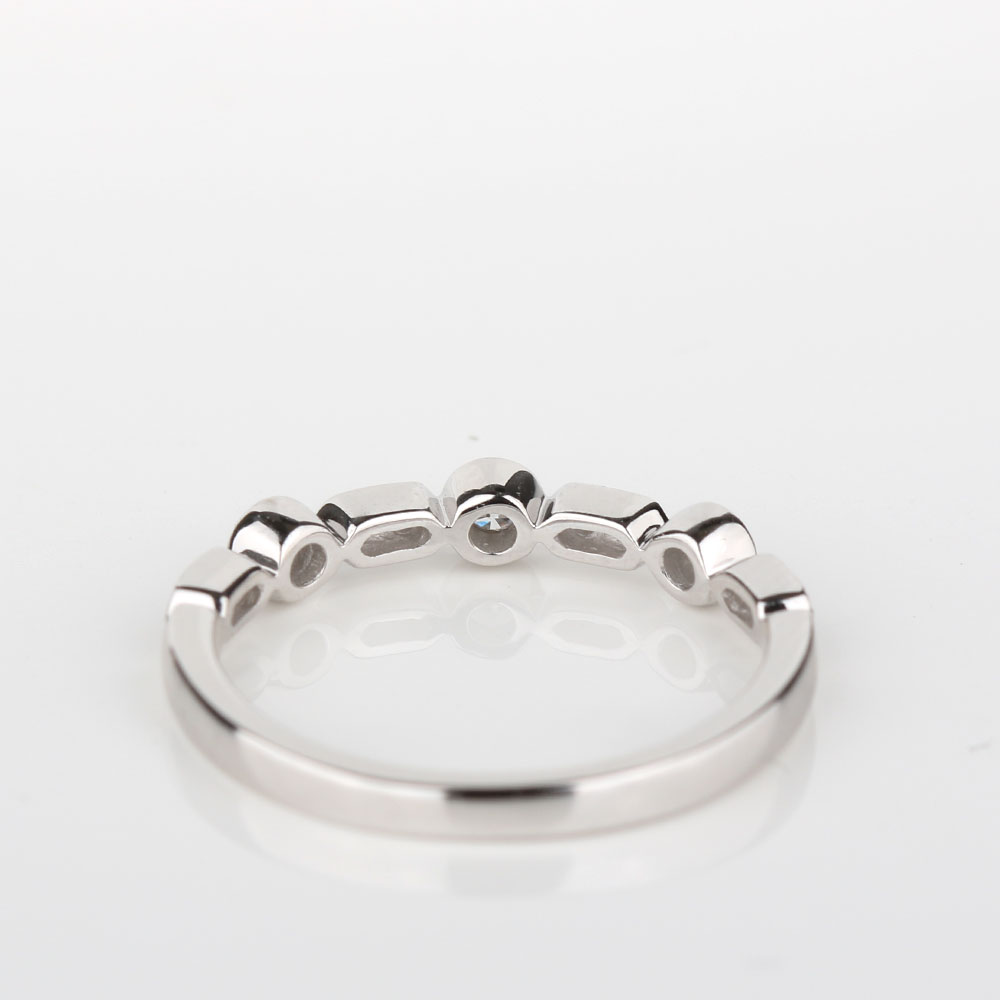 Stackable Geometric Diamond Band, 1/10 cttw