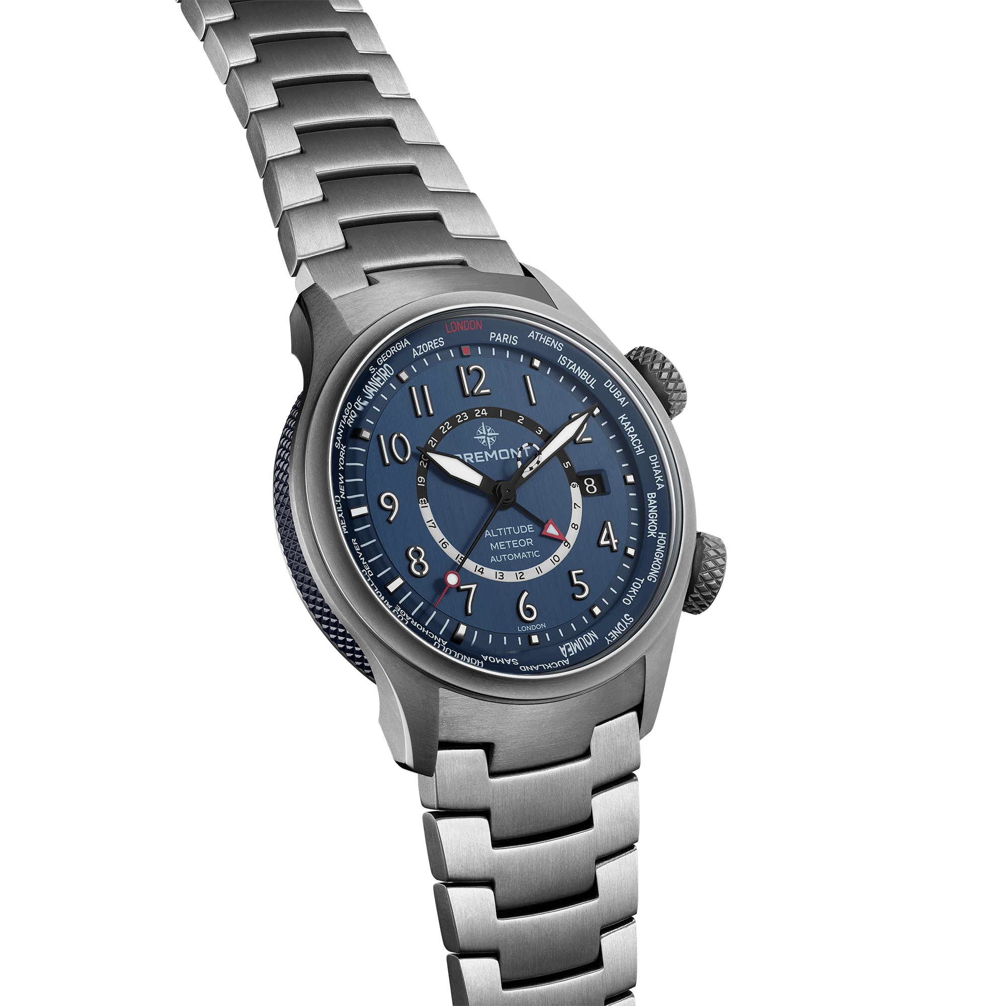 Bremont Altitude MB Meteor Time Zones Blue Dial Watch, 42mm