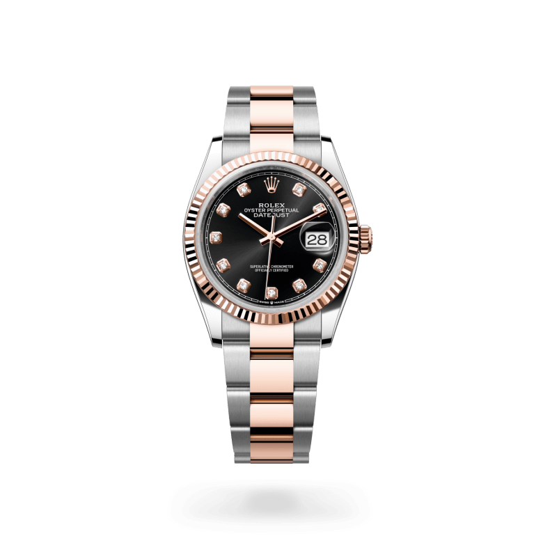 rolex datejust in everose rolesor - combination of oystersteel and everose gold, m126231-0020 - ben bridge
