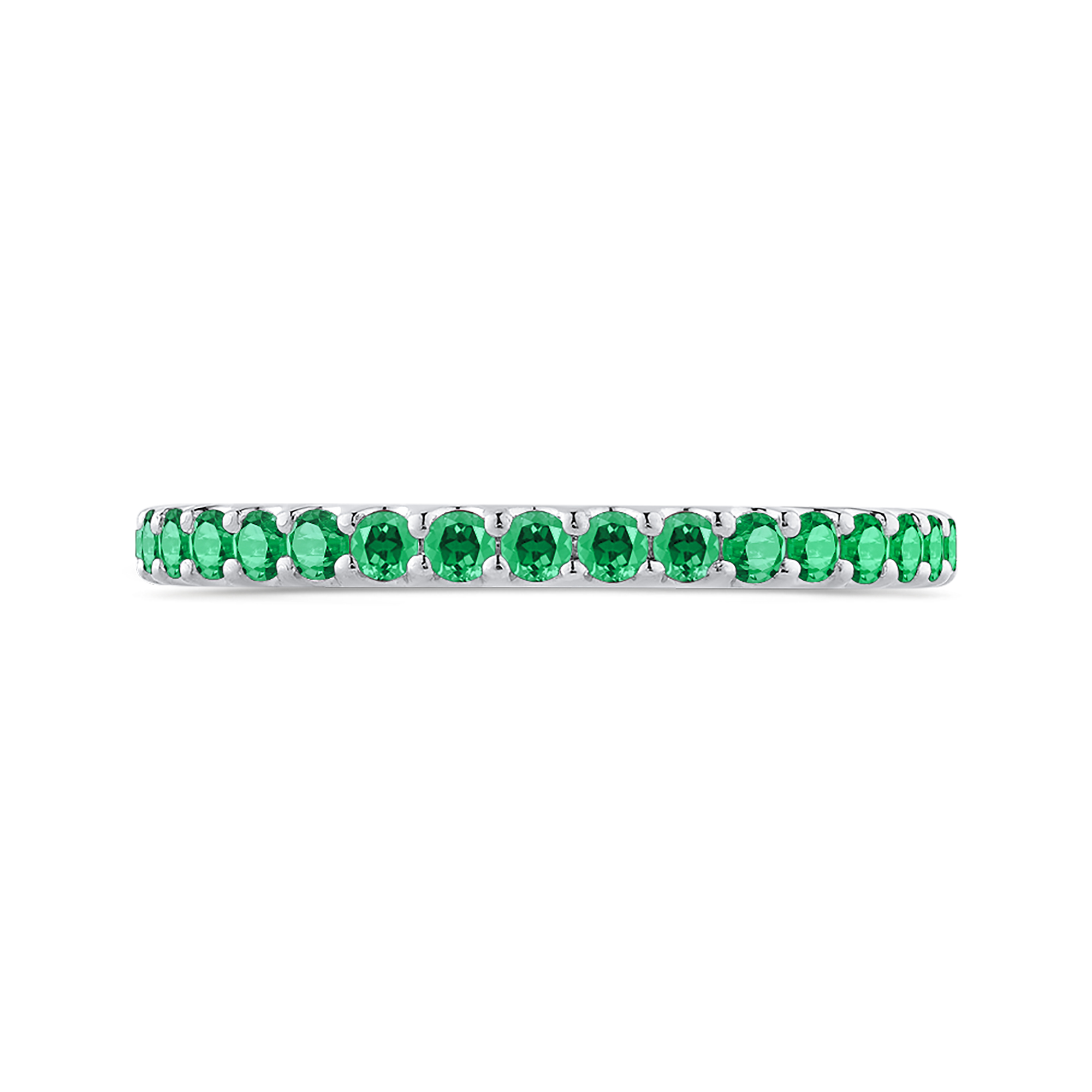 Bella Ponte Emerald Tiger Band, 14K White Gold