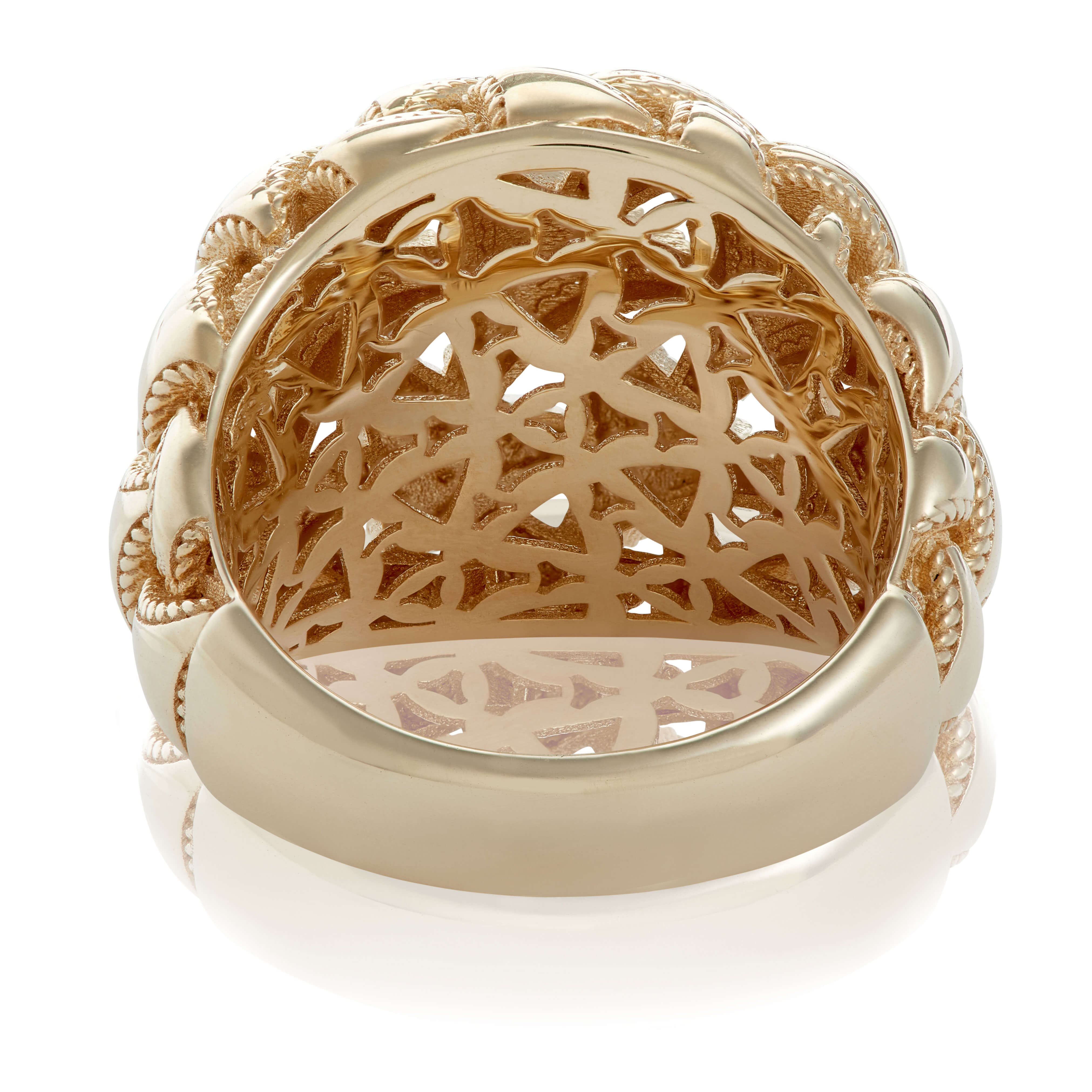 Toscano Woven Dome Ring, 14K Yellow Gold Size 6