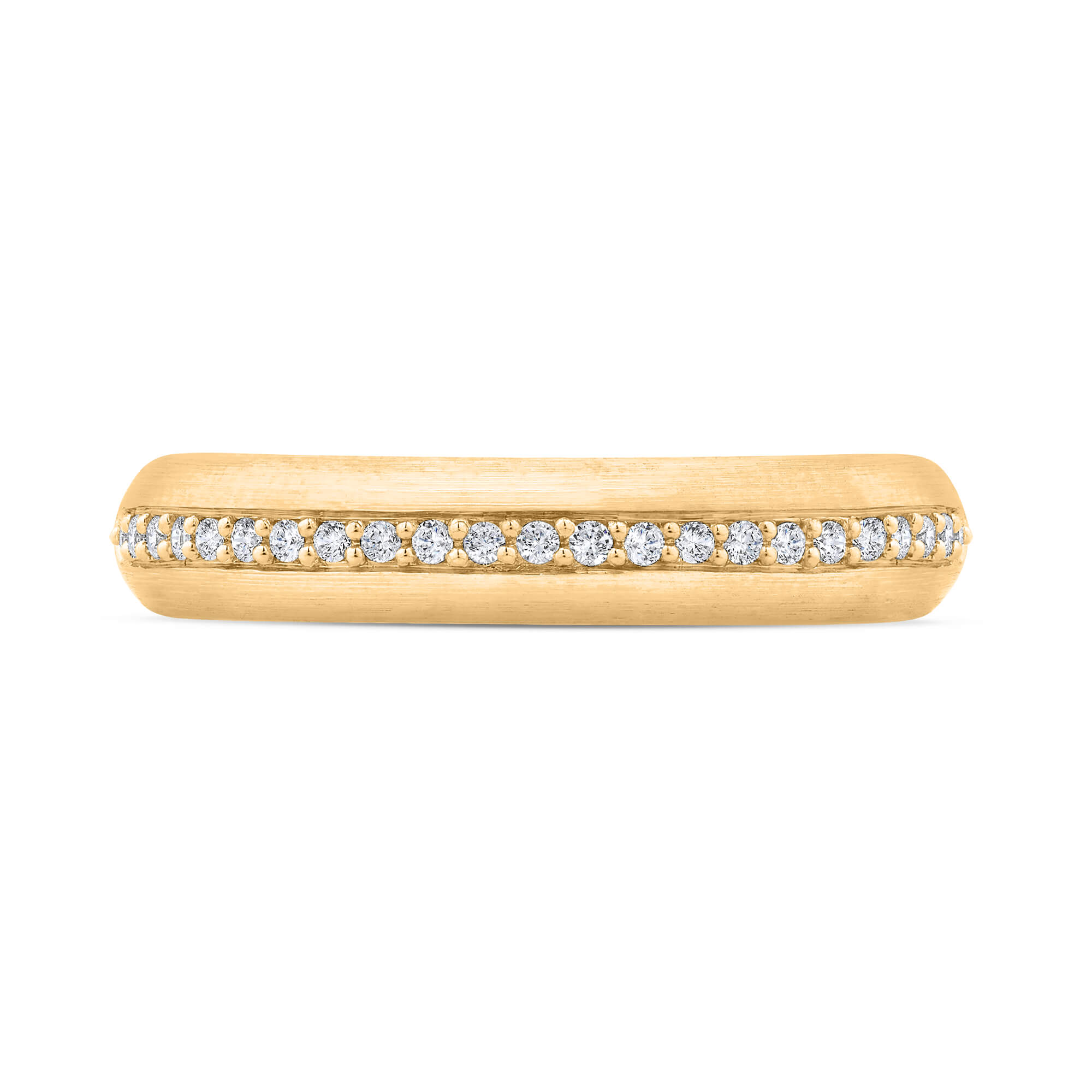 Bella Ponte Polished Knife Edge Diamond Bridal Ring, 14K Yellow Gold