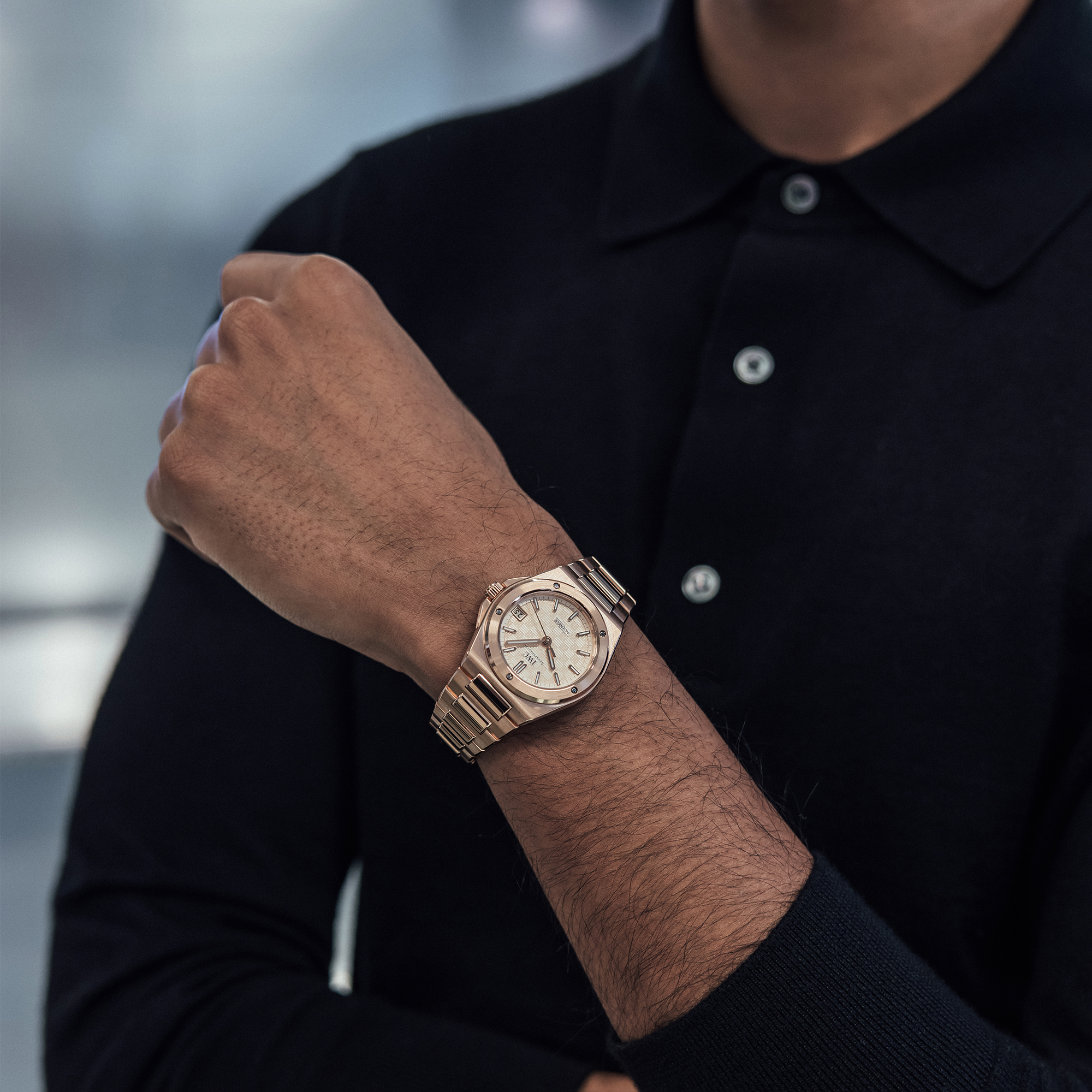 IWC Ingenieur Automatic 35 Rose Gold Dial Watch, 35mm