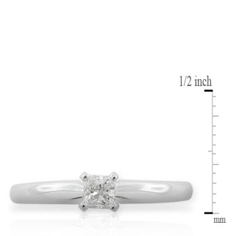 Ikuma Canadian Princess Cut Diamond Solitaire Ring 14K, 1/4 ct.