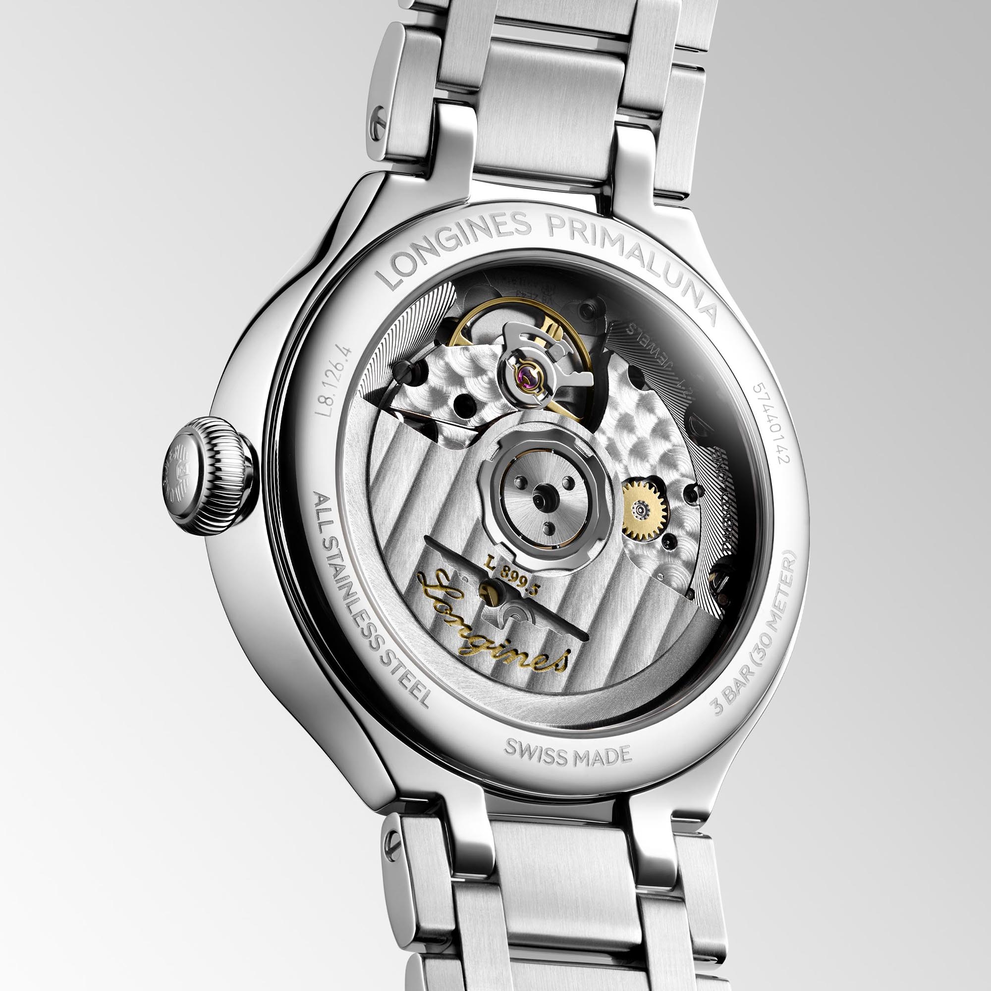 Longines Primaluna Moonphase White Dial Watch, 34mm