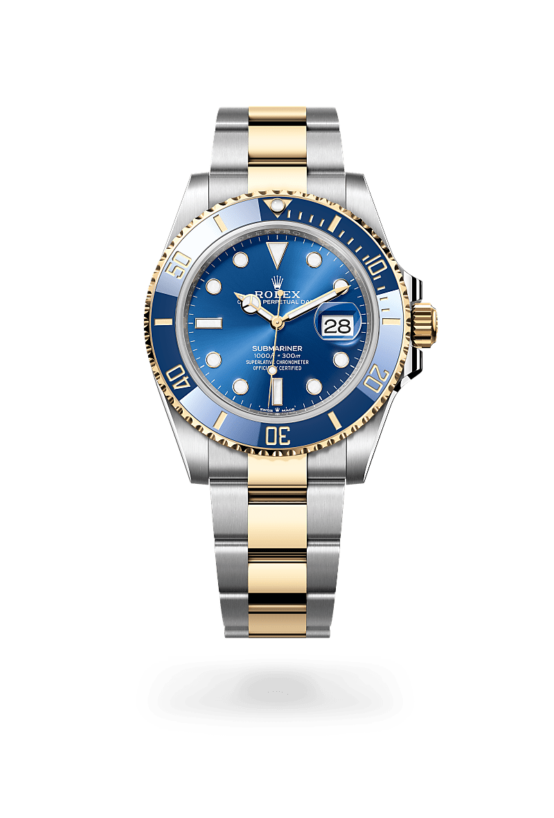 rolex submariner in yellow rolesor - combination of oystersteel and yellow gold, m126613lb-0002 - ben bridge