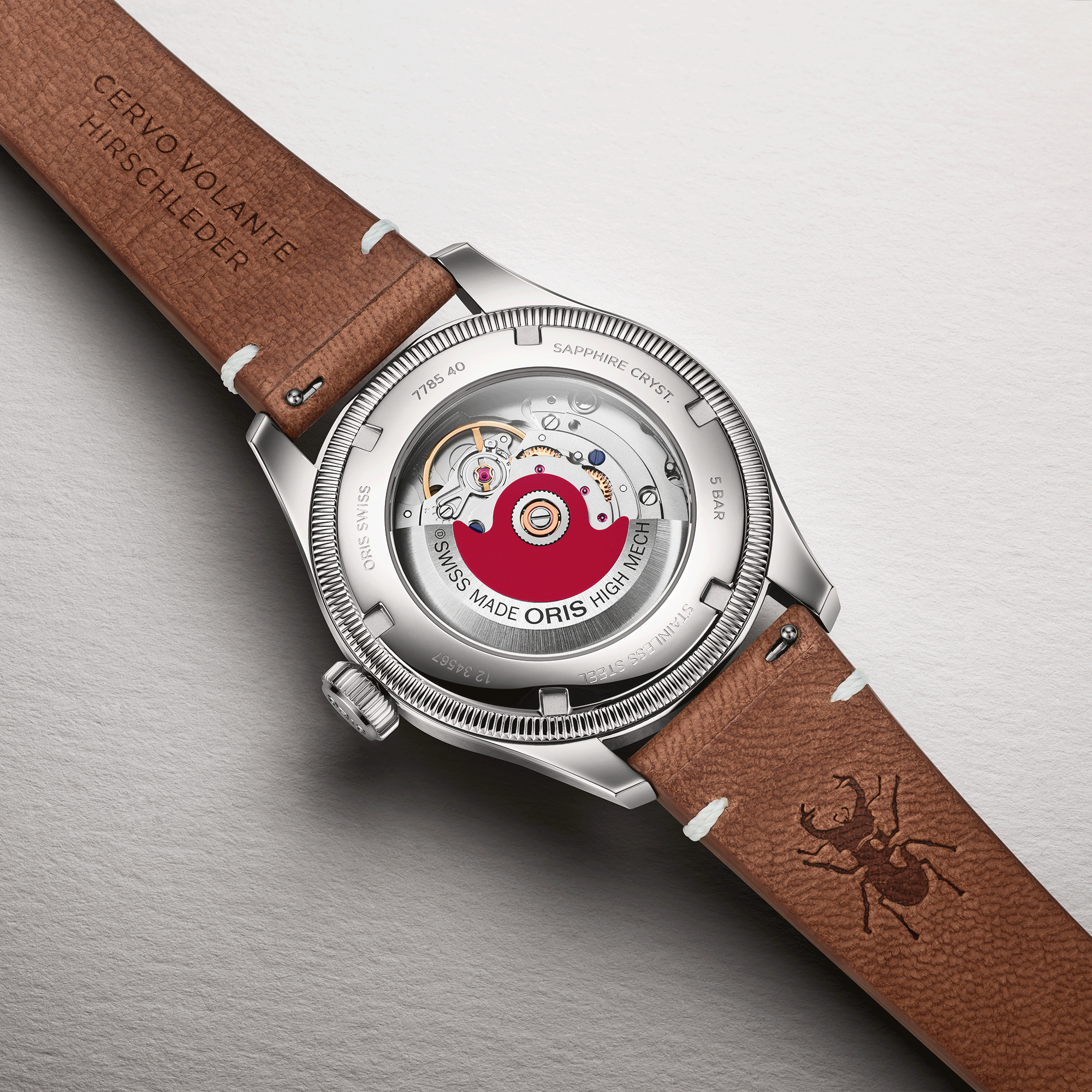 Oris x Cervo Volante Orange Dial Watch, 40mm