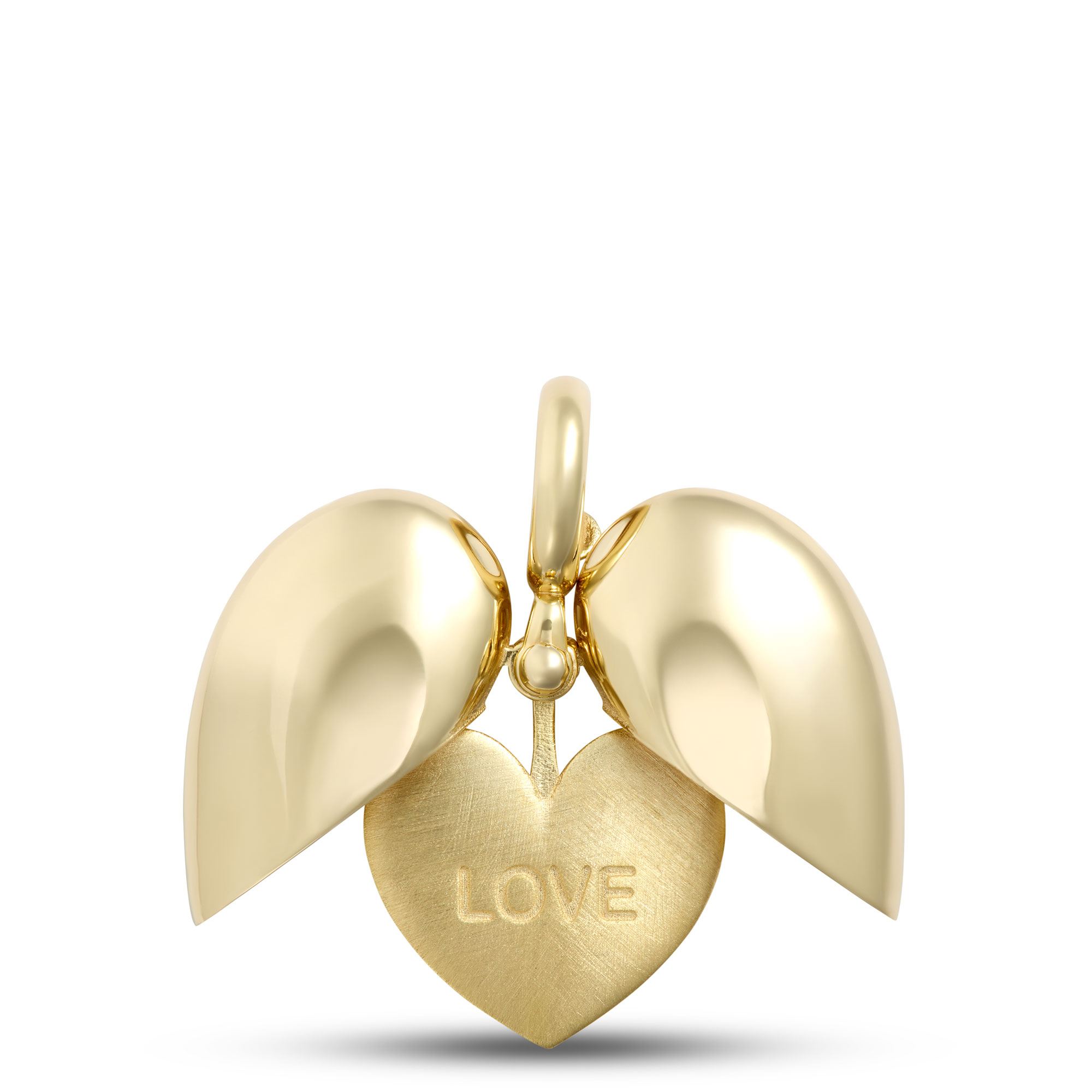 Toscano Heart Charm, 14k Yellow Gold