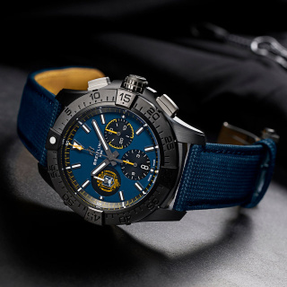 Breitling Avenger BO1 Chronograph Blue Dial Night Mission US Naval Academy Watch, 44mm