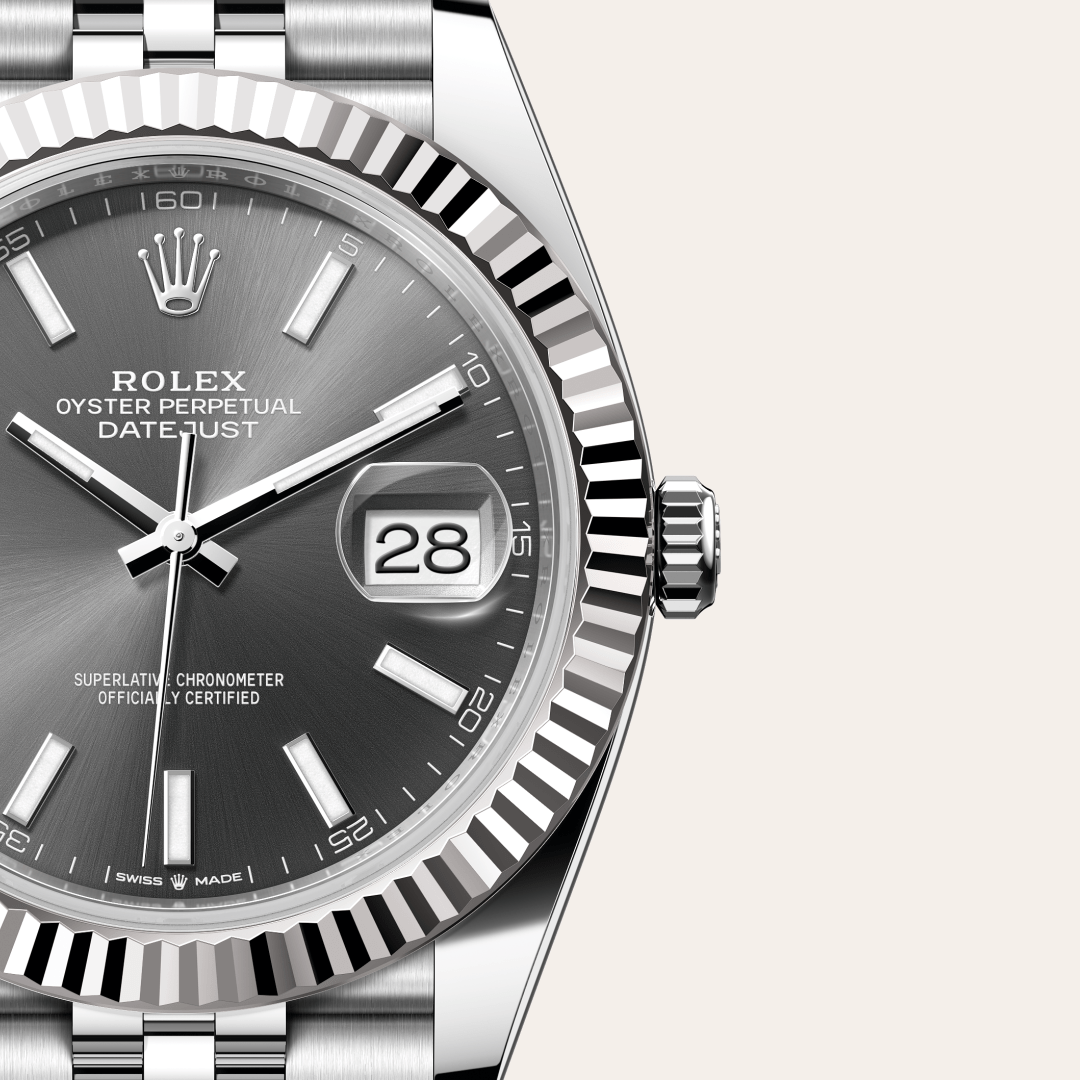 Rolex Datejust 41 White Rolesor - combination of Oystersteel and